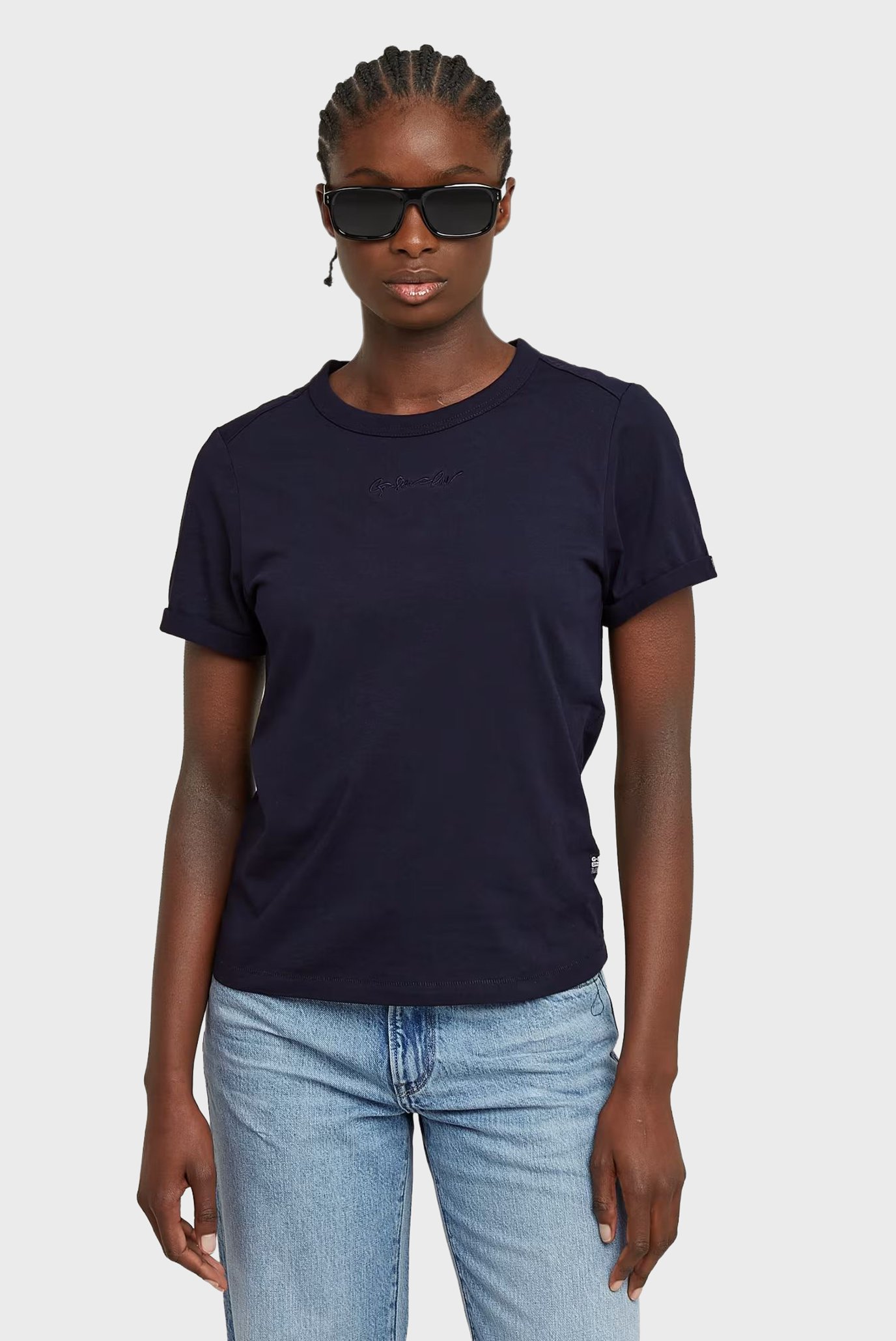 Женская темно-синяя футболка Embro g-script Синий XS G-Star RAW D26069,D975 Женская темно-синяя футболка Embro g-script Синий XS G-Star RAW D26069,D975