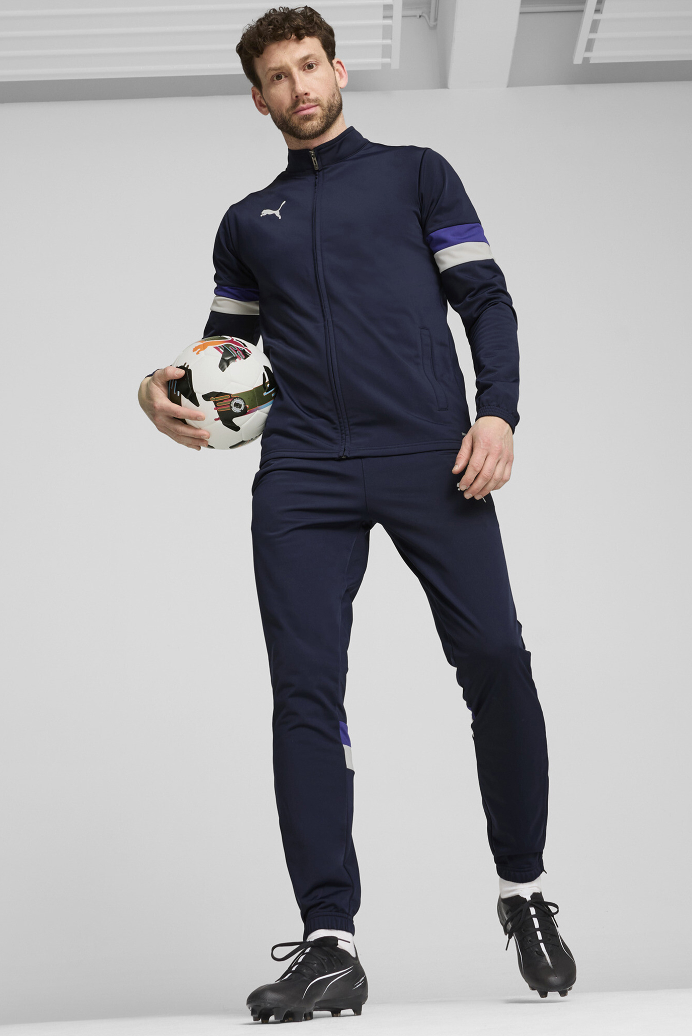 Мужской темно-синий спортивный костюм (кофта, брюки) individualRISE Men's Football Tracksuit 1