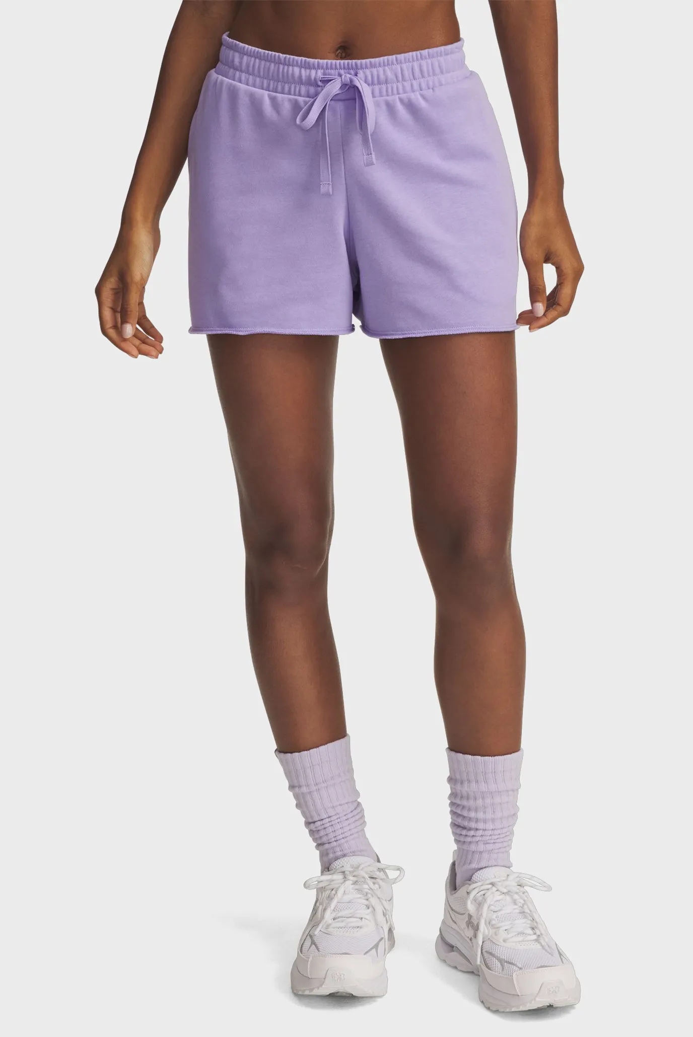 Жіночі бузкові шорти UA Rival Terry Short 1