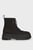 Женские черные нубуковые полусапоги TJW ZIP  UP FLATFORM NUBUCK BOOT