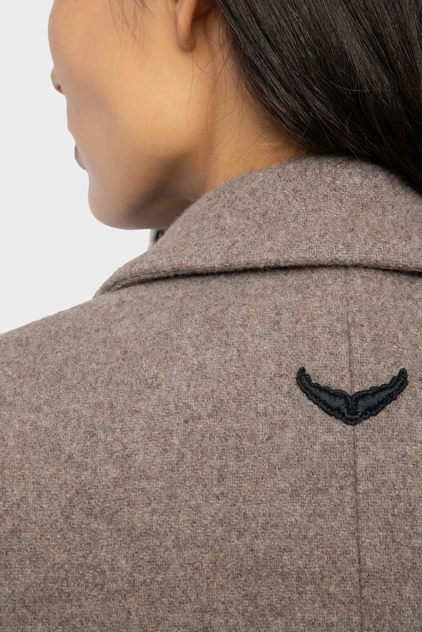 Жіноче бежеве вовняне пальто Miew 4