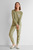 Жіноча зелена піжама (лонгслів, брюки)