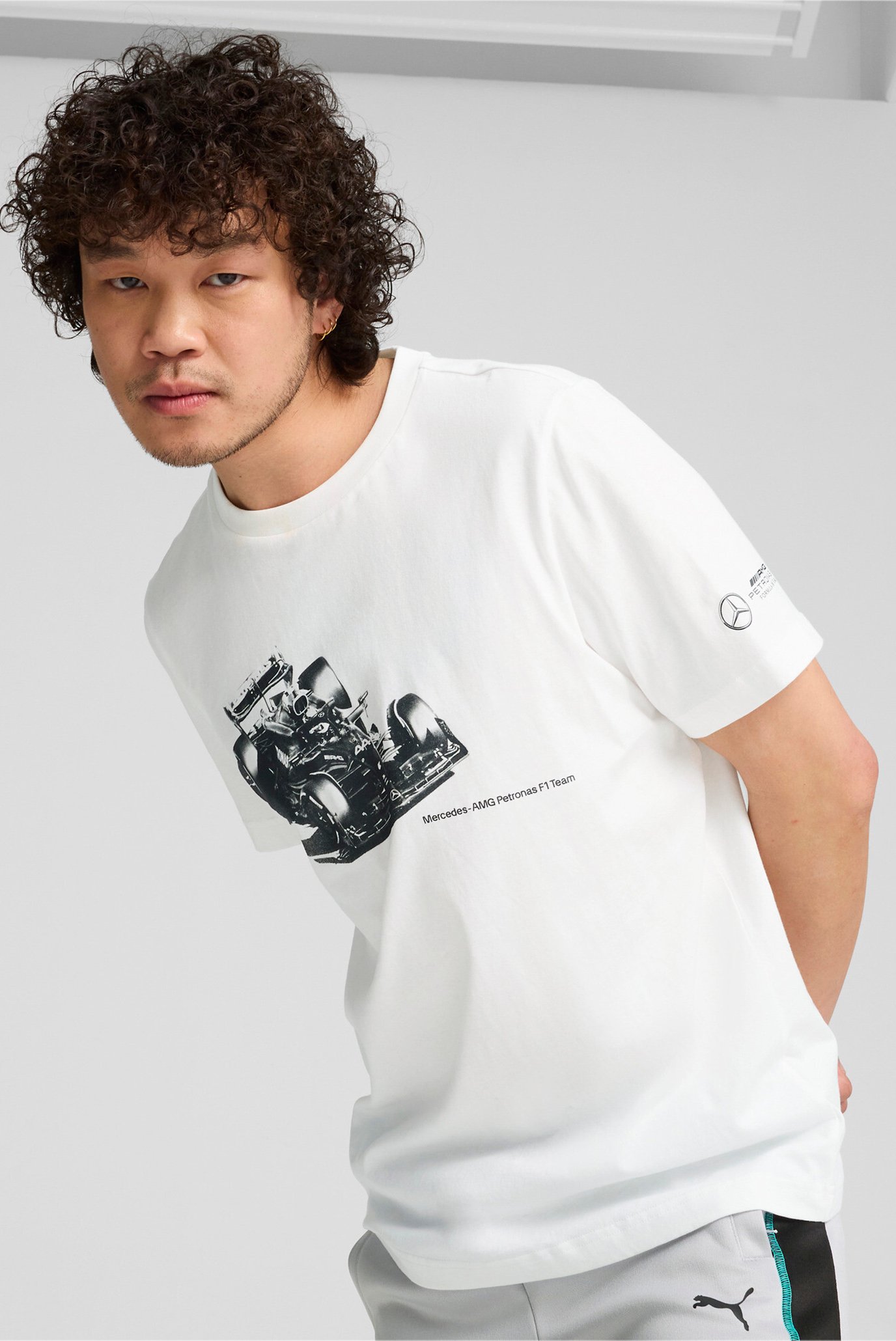 Чоловіча біла футболка Mercedes-AMG Petronas F1® ESS Car Graphic Tee Men 1