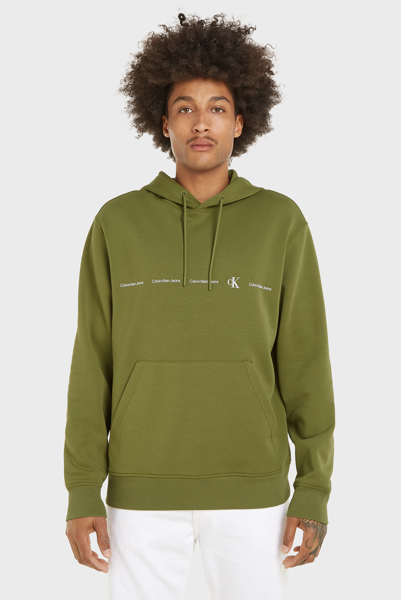 Мужское зеленое худи Зеленый M Calvin Klein Jeans J30J325340 Мужское зеленое худи Зеленый M Calvin Klein Jeans J30J325340