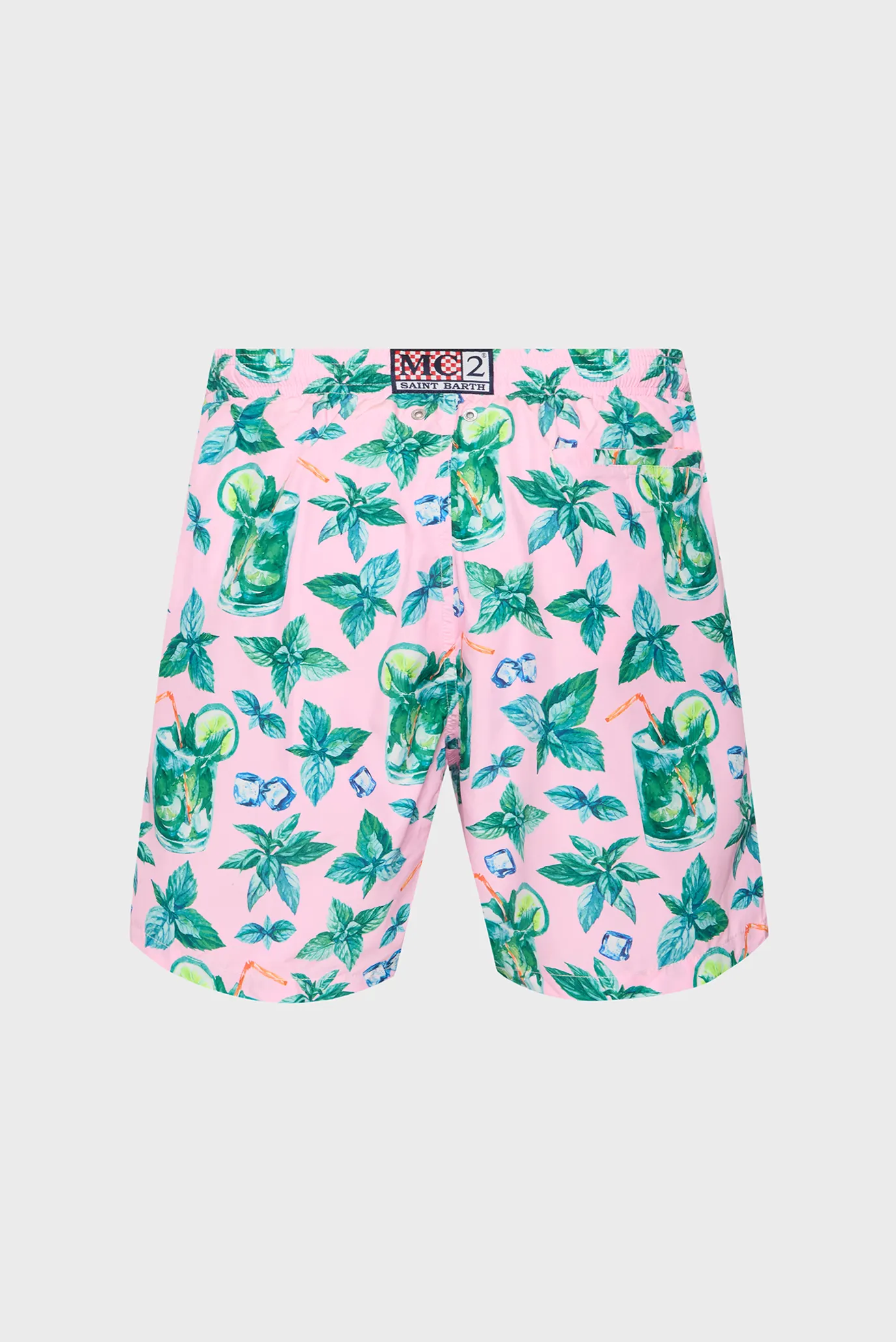 Мужские розовые плавательные шорты с узором LIGHTING 2