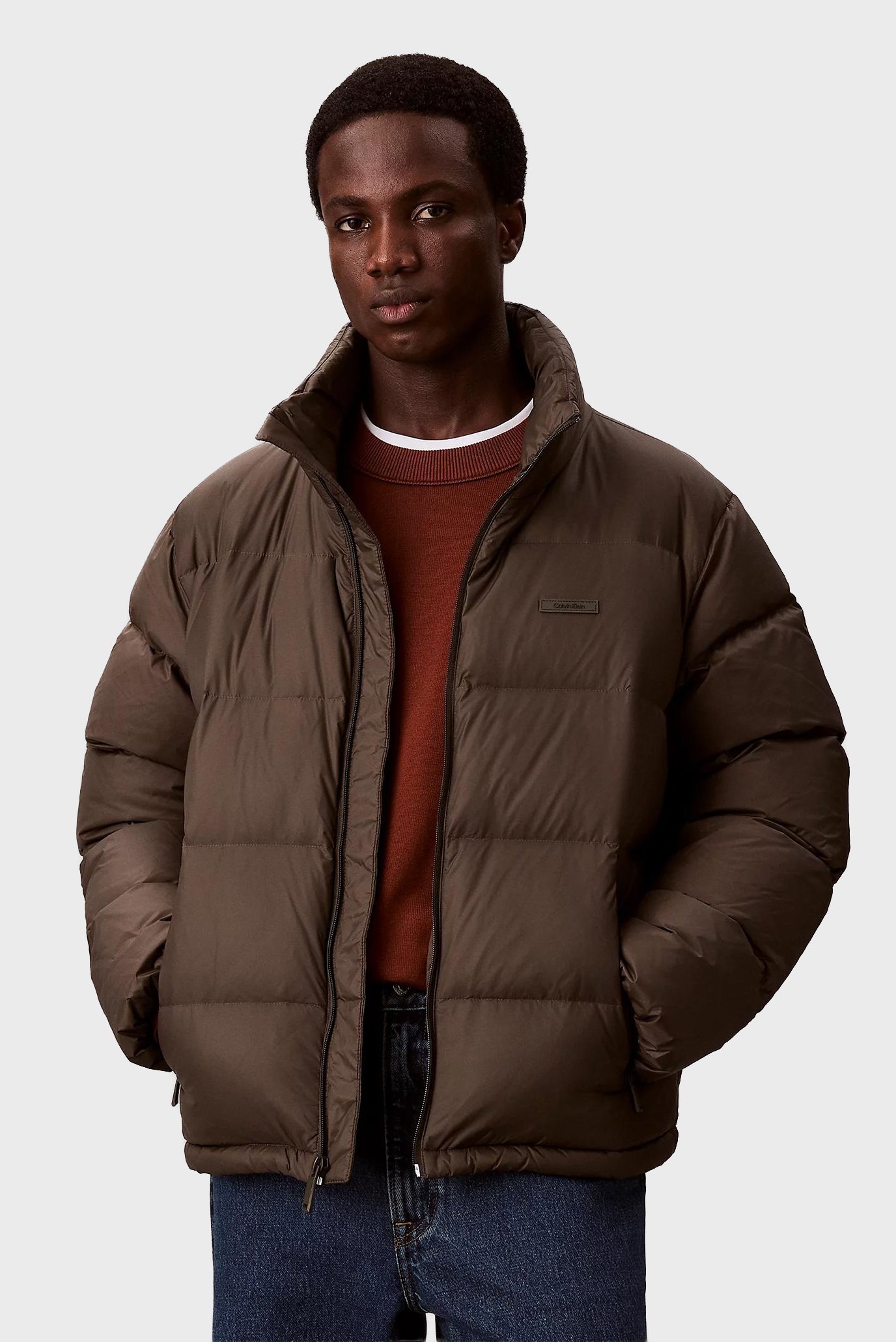 Мужской коричневый пуховик DOWN Коричневый L Calvin Klein LV04LD529G Мужской коричневый пуховик DOWN Коричневый L Calvin Klein LV04LD529G