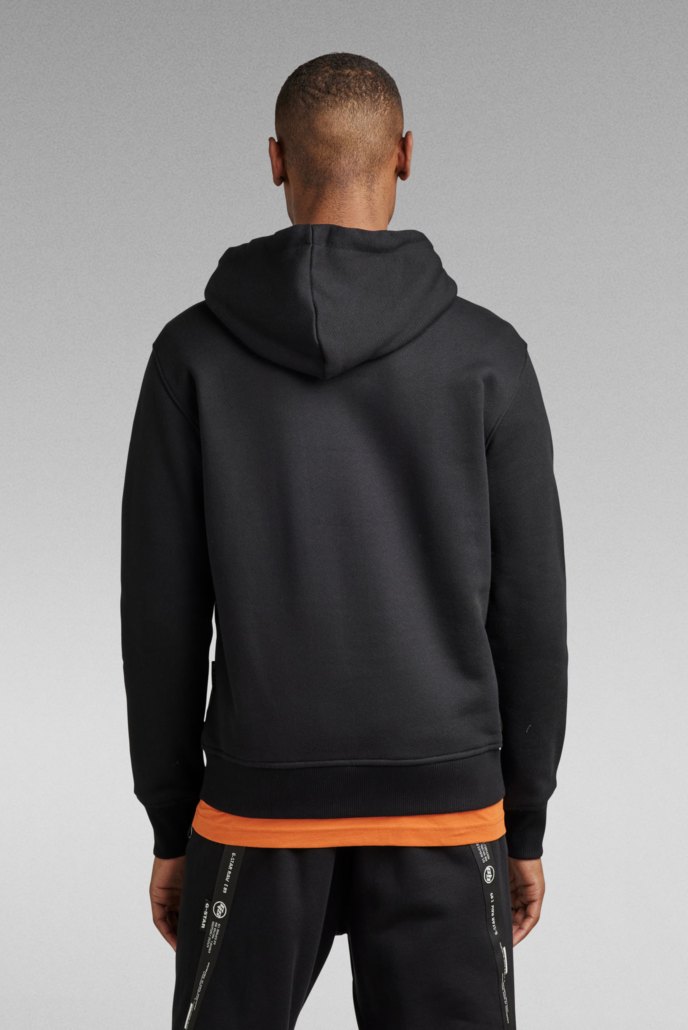 Мужское черное худи Logo tape G-Star RAW D22014,D174 — MD-Fashion
