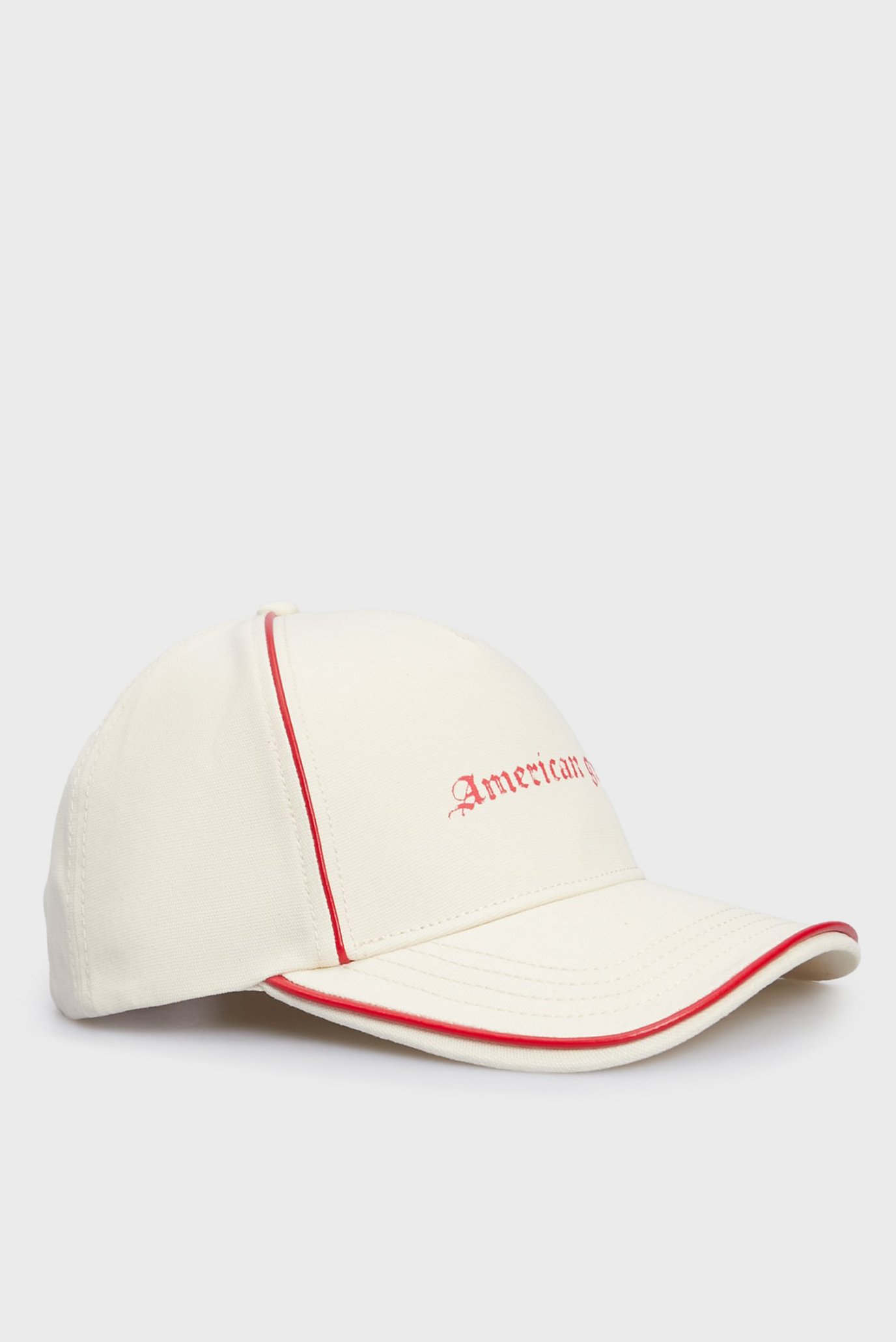 Женская белая кепка CANVAS CONTRAST LEATHER PIPING CAP 1