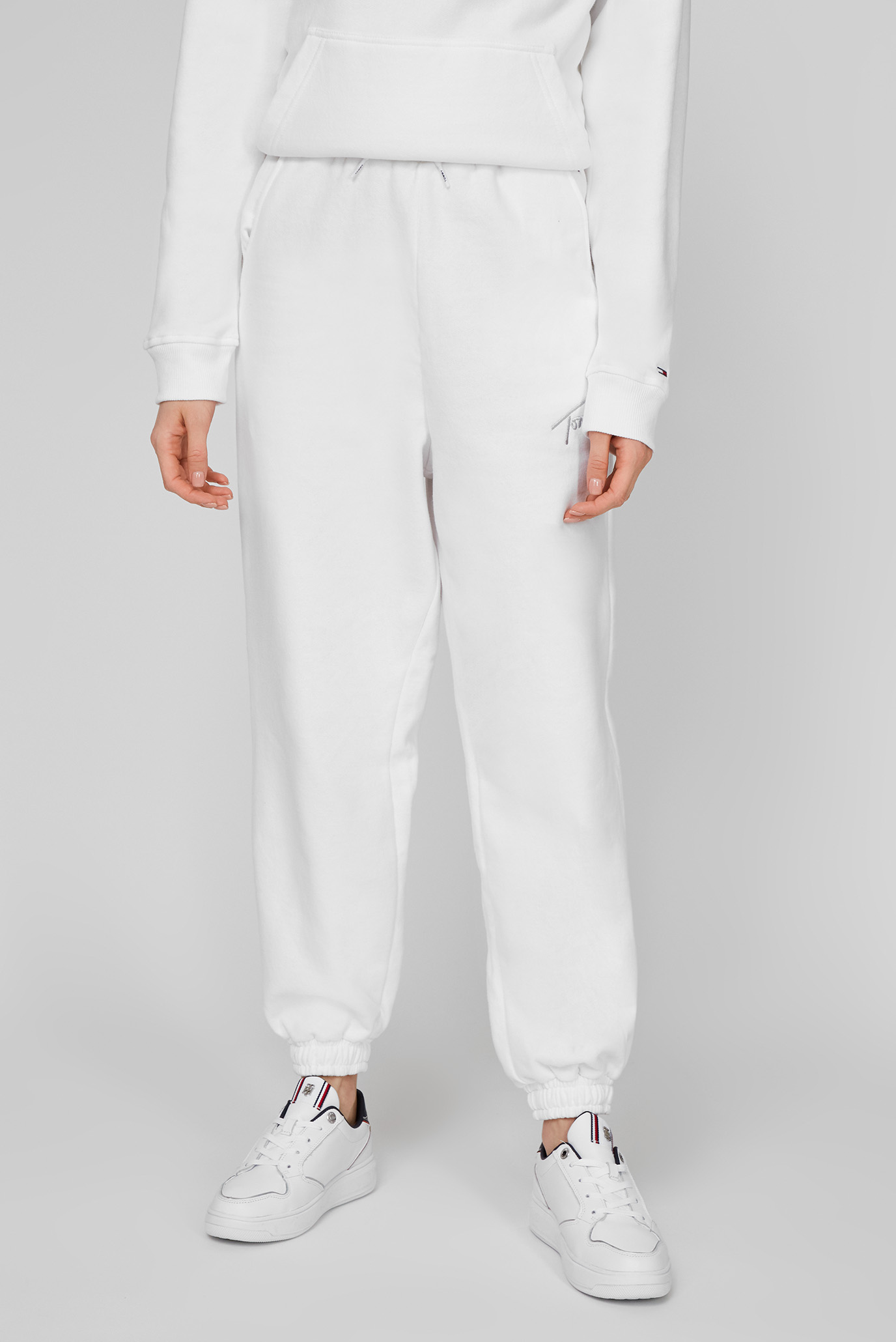 Женские белые спортивные брюки TJW TOMMY SIGNATURE 1