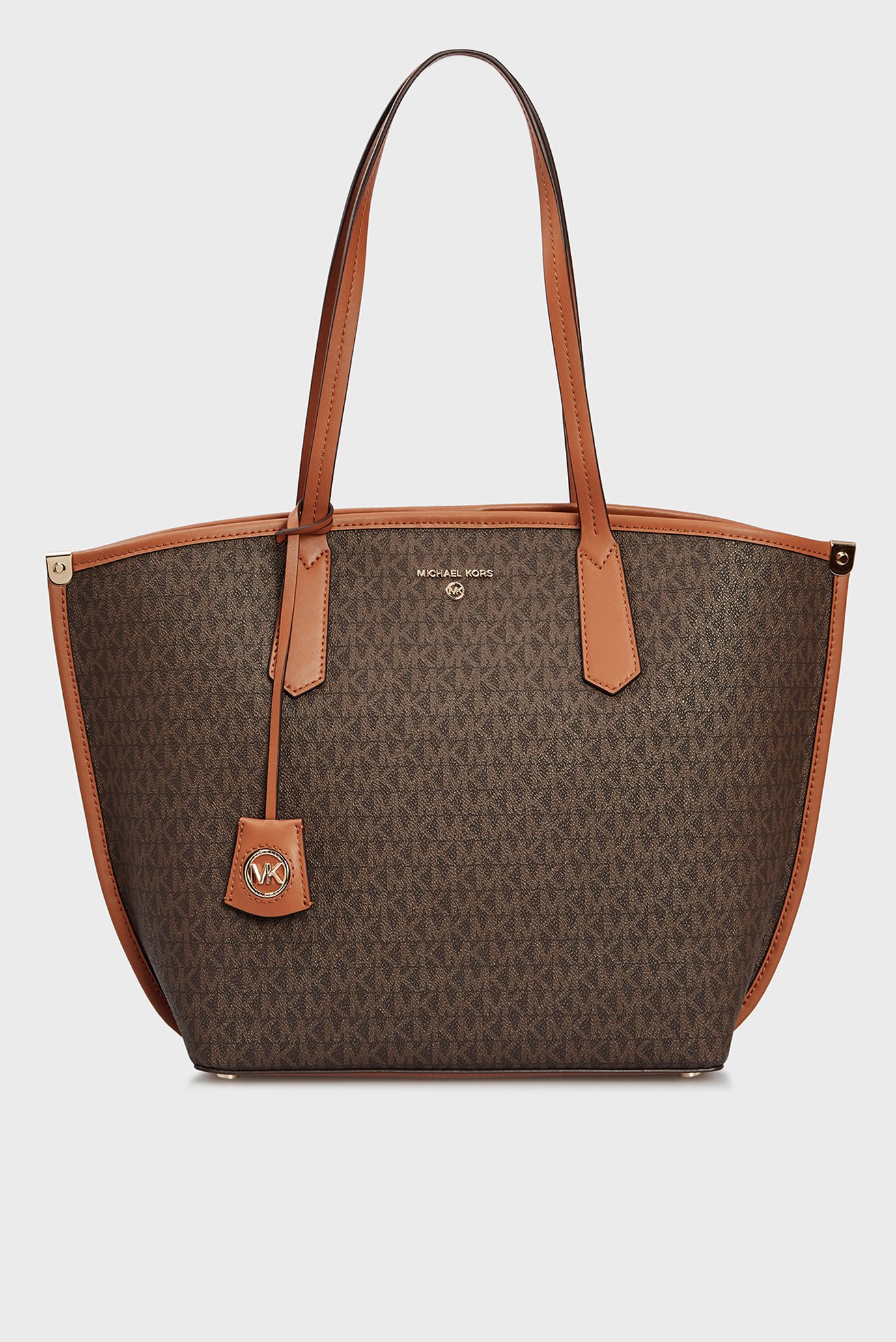 Женская коричневая сумка с узором Michael Kors 30T1GJBT3B_252 — MD-Fashion