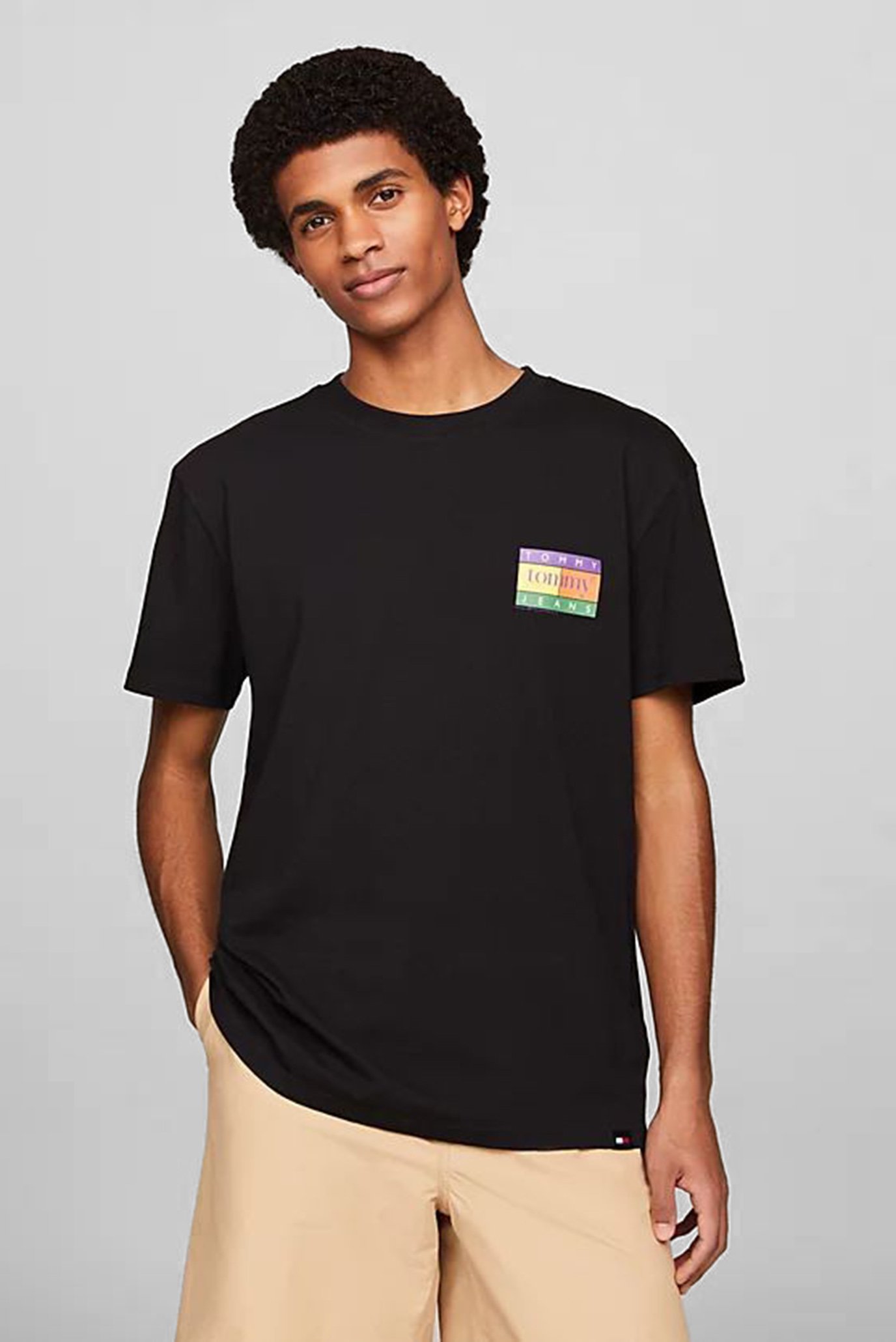 Чоловіча чорна футболка TJM REG SUMMER FLAG 1