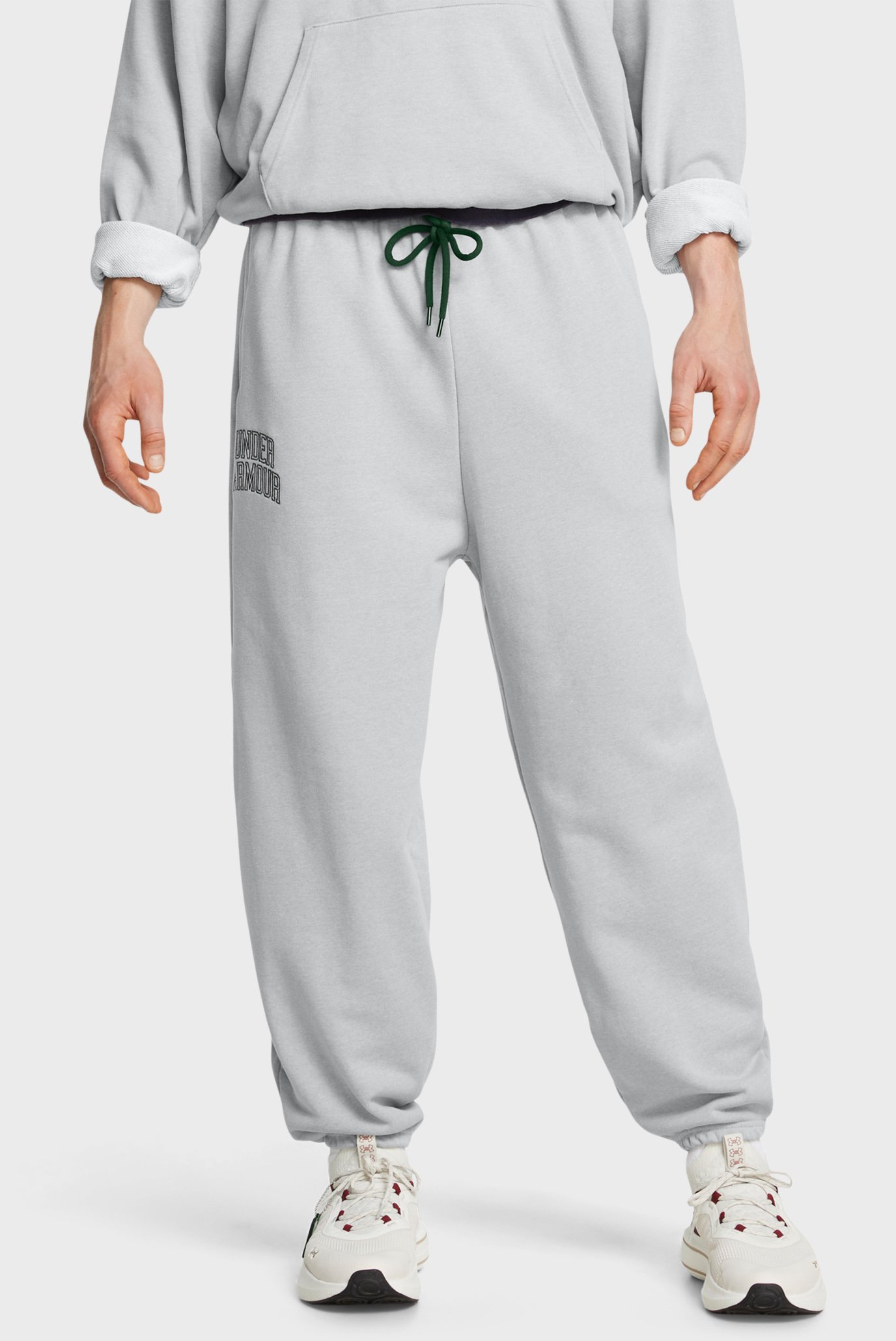 Мужские серые спортивные брюки UA Icon HWT Terry OS Pant 1