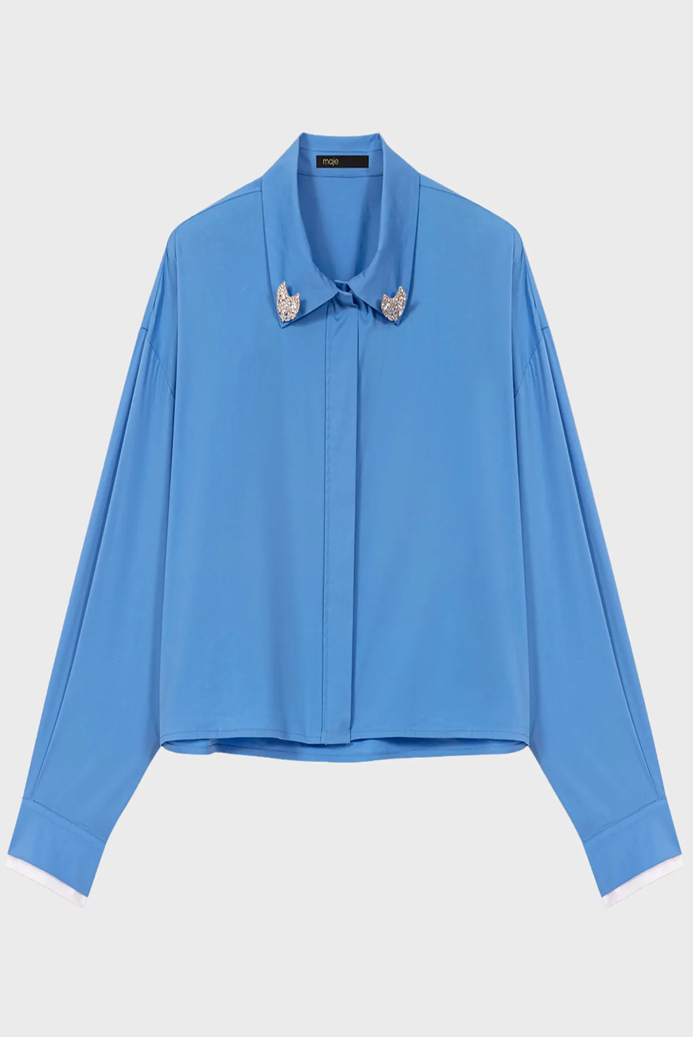 Жіноча блакитна сорочка 8