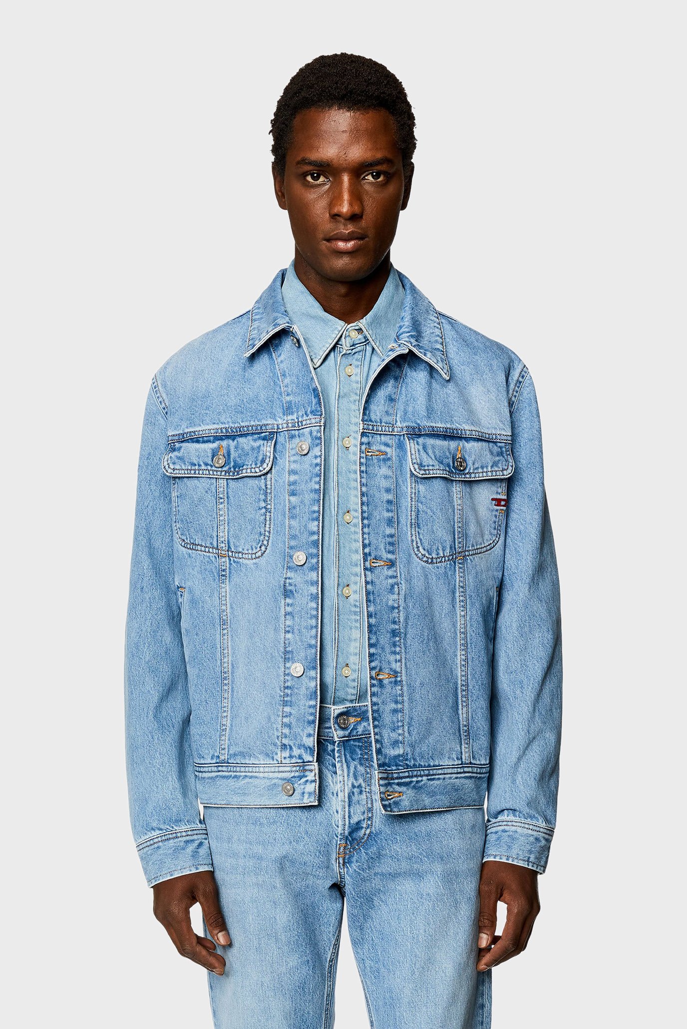 Мужская голубая джинсовая куртка D-BARCY 1