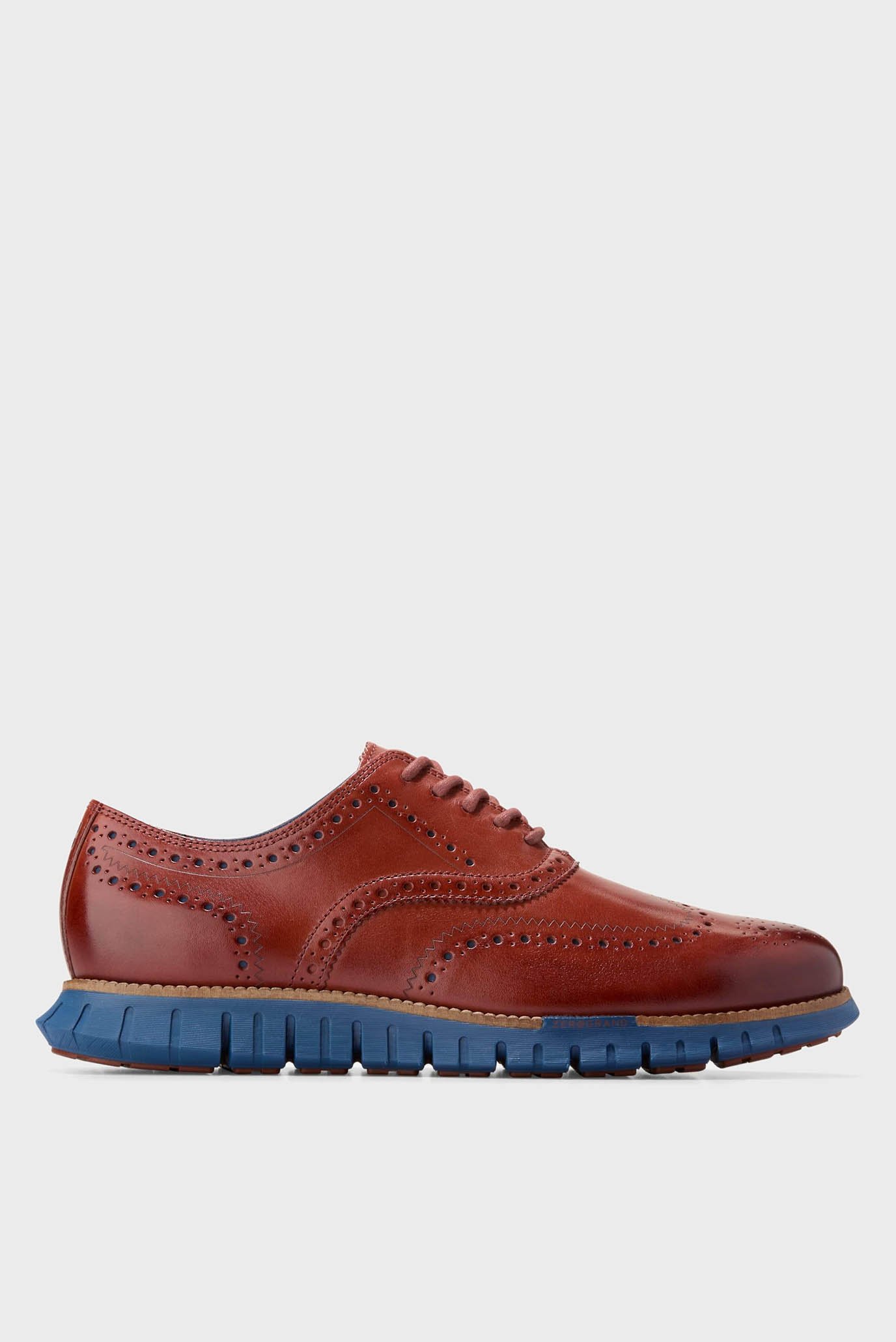 Чоловічі коричневі шкіряні броги ZERØGRAND Remastered Wingtip Oxford 1