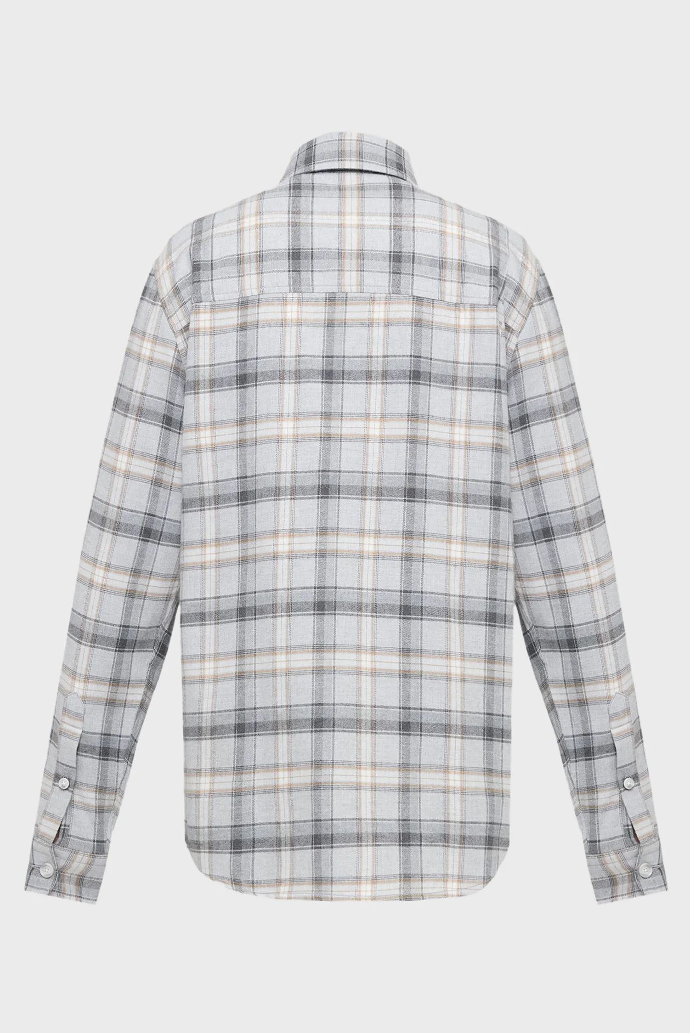 Чоловіча сіра картата сорочка 6