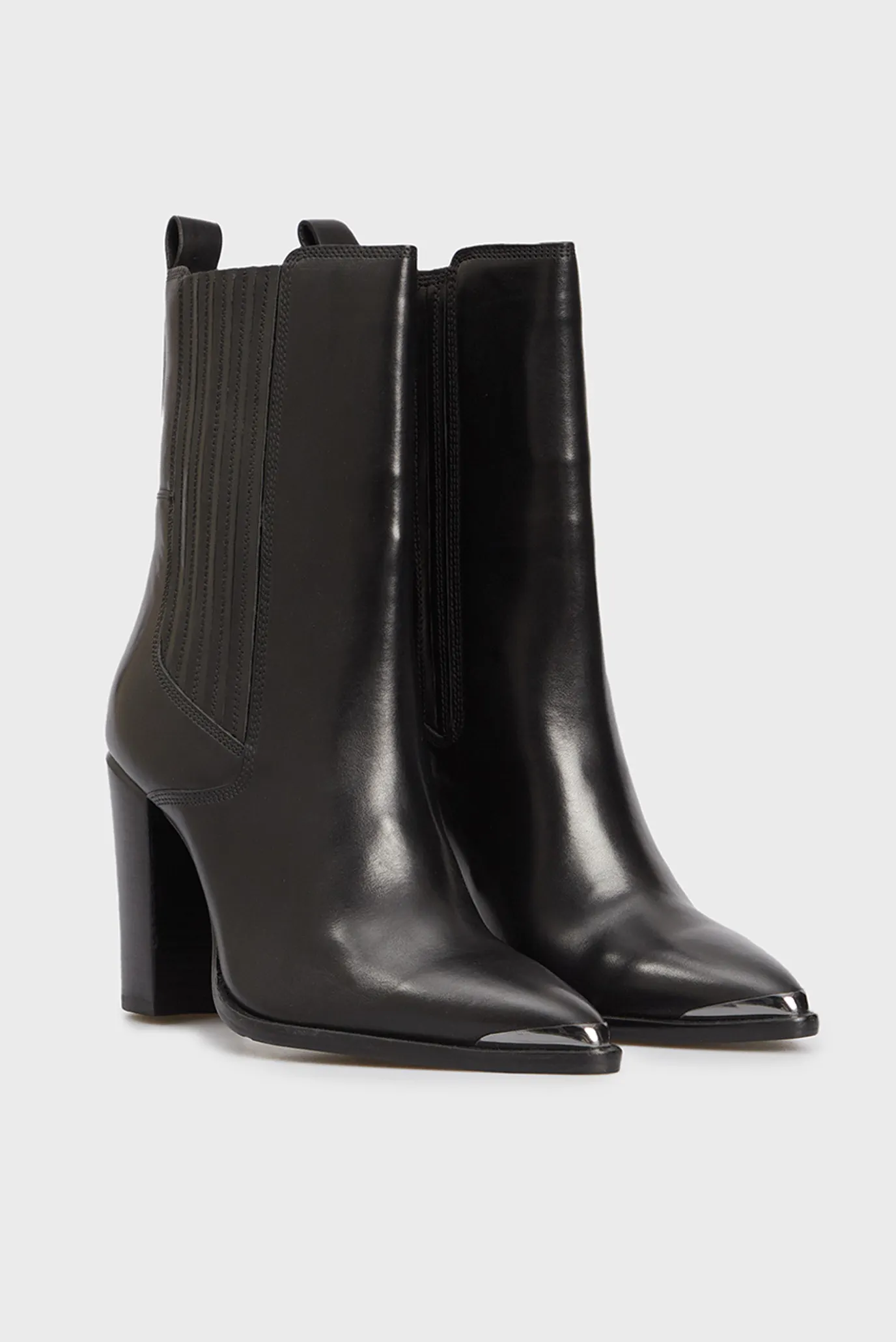 Жіночі чорні шкіряні ботильйони New-Americana 3