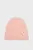Детская розовая шапка MONOGRAM RIB BEANIE