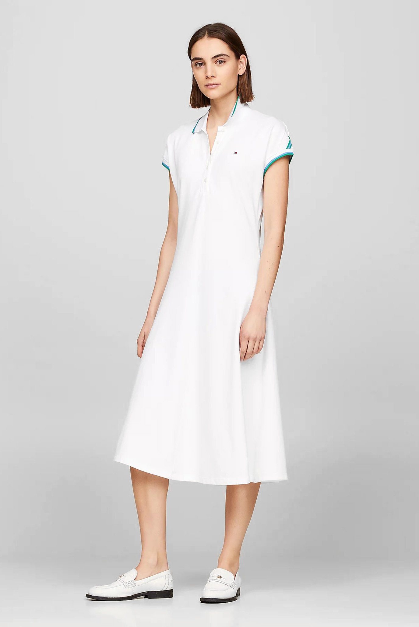 Женское белое платье F&F STP SLV KNEE 1