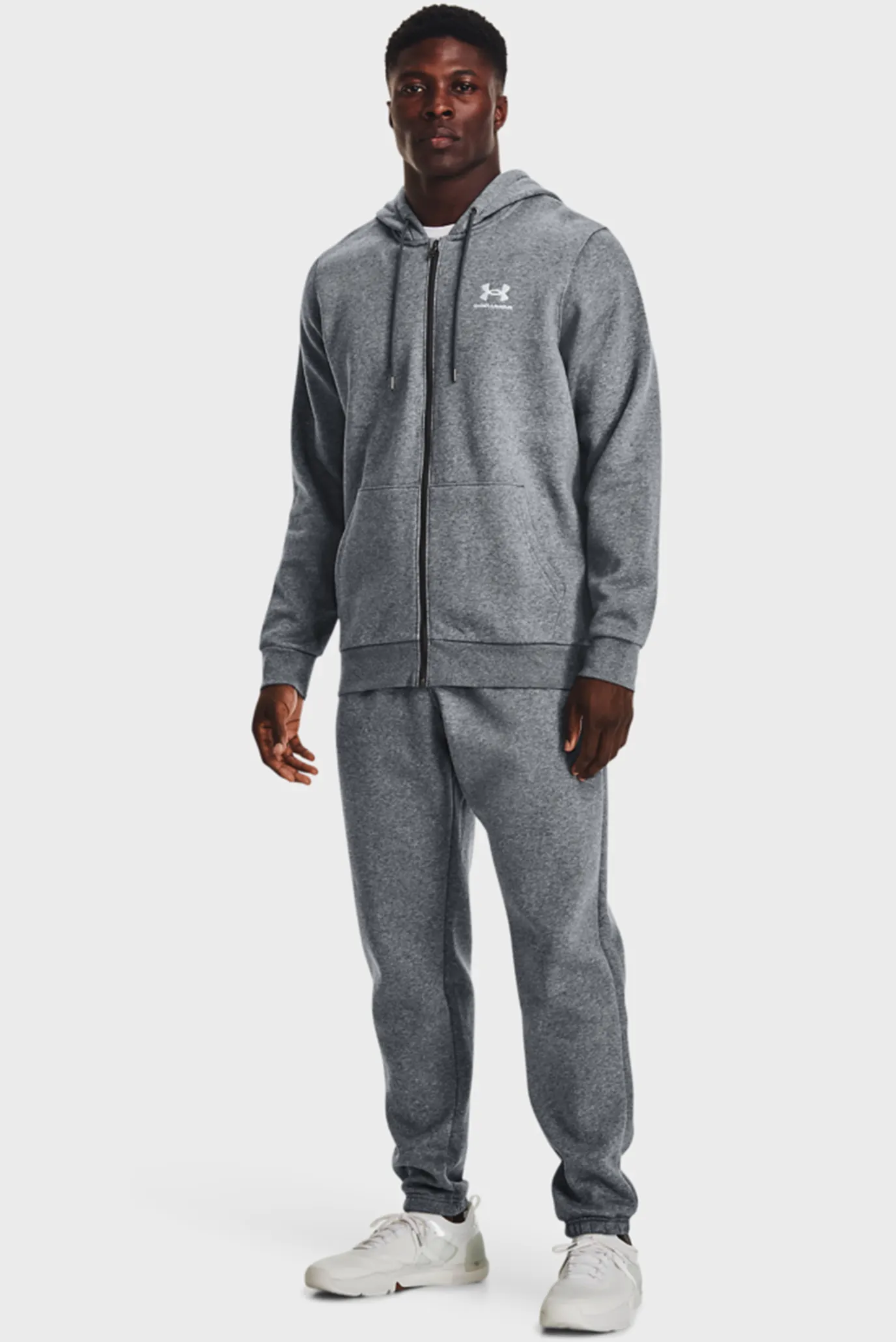 Чоловіче сіре худі UA Essential Fleece FZ 2