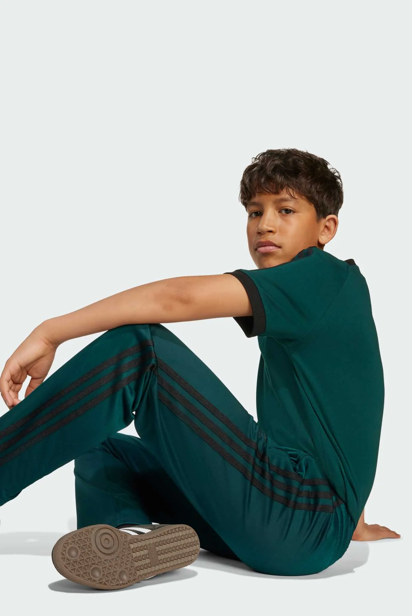 Детские темно-зеленые спортивные брюки Adicolor Firebird Kids 4