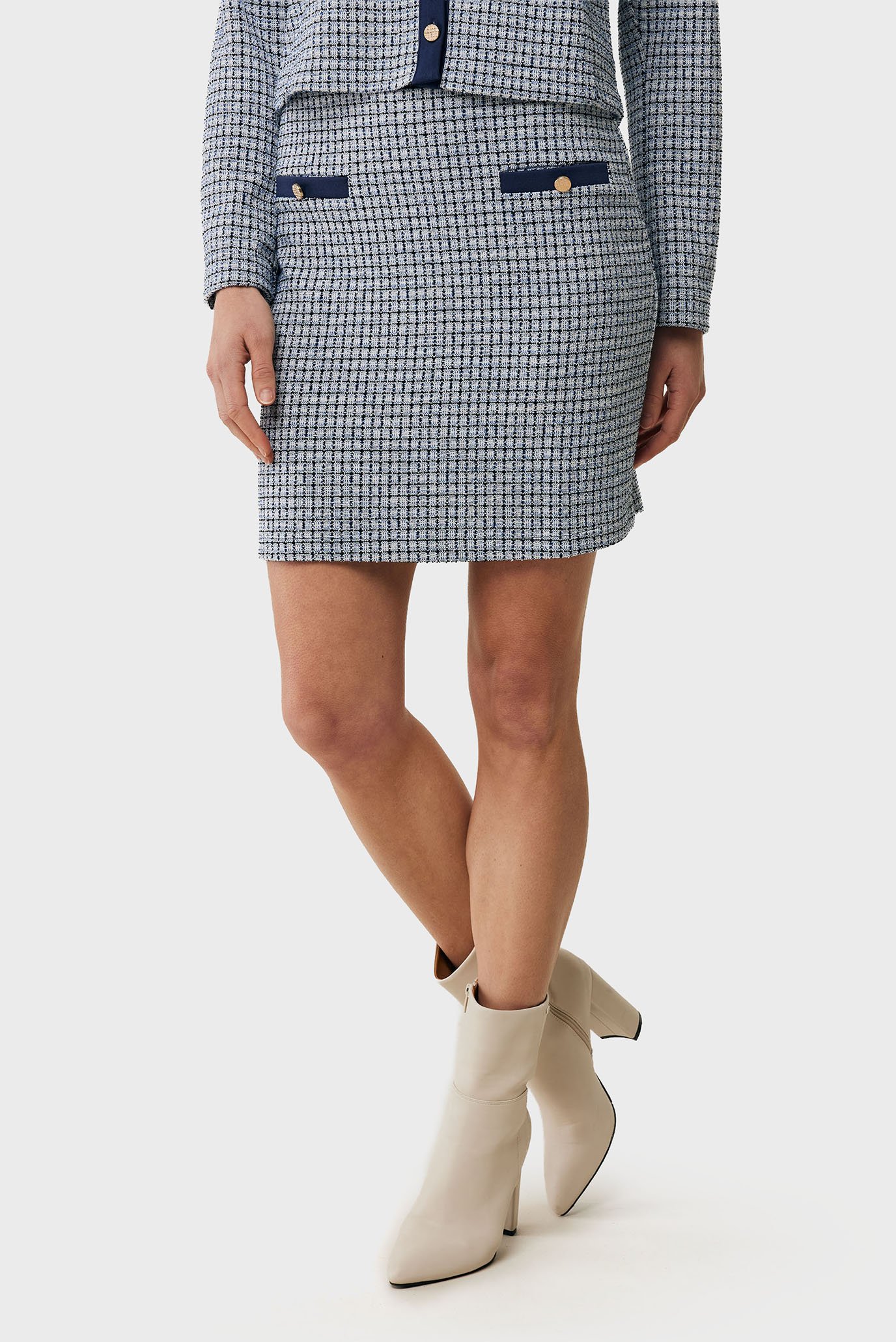 Женская синяя жаккардовая юбка Classic jacquard skirt Синий S Mexx MF007401451W Женская синяя жаккардовая юбка Classic jacquard skirt Синий S Mexx MF007401451W