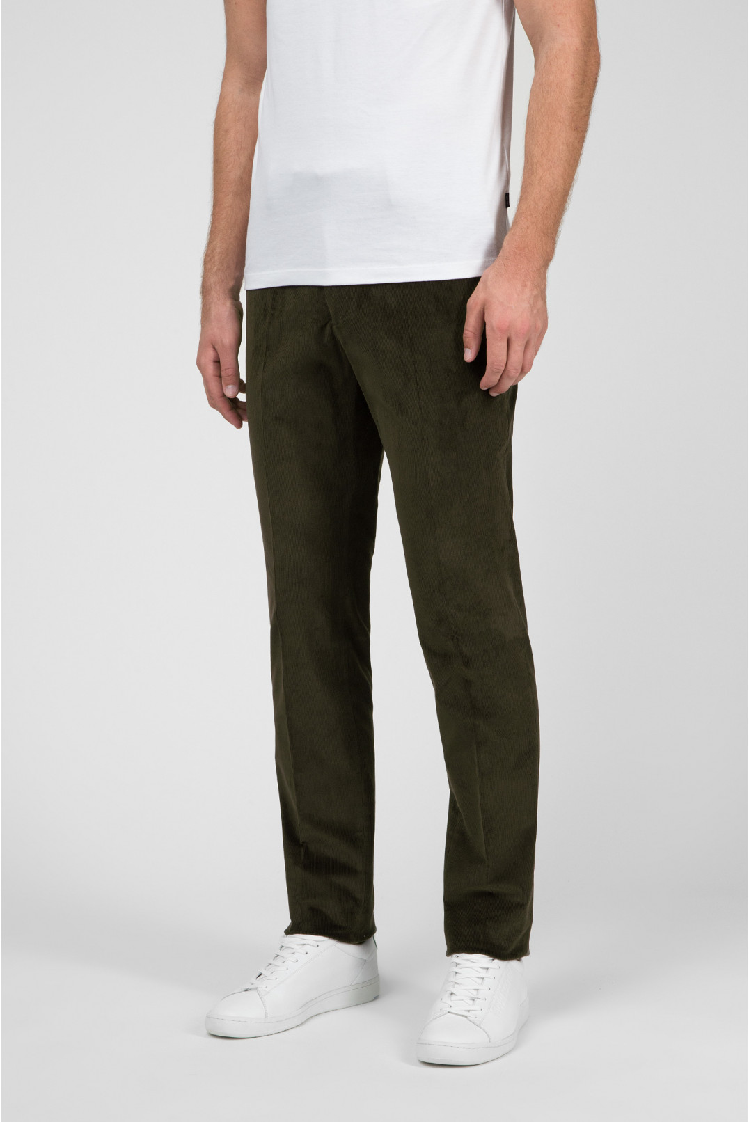 Мужские зеленые вельветовые брюки 1