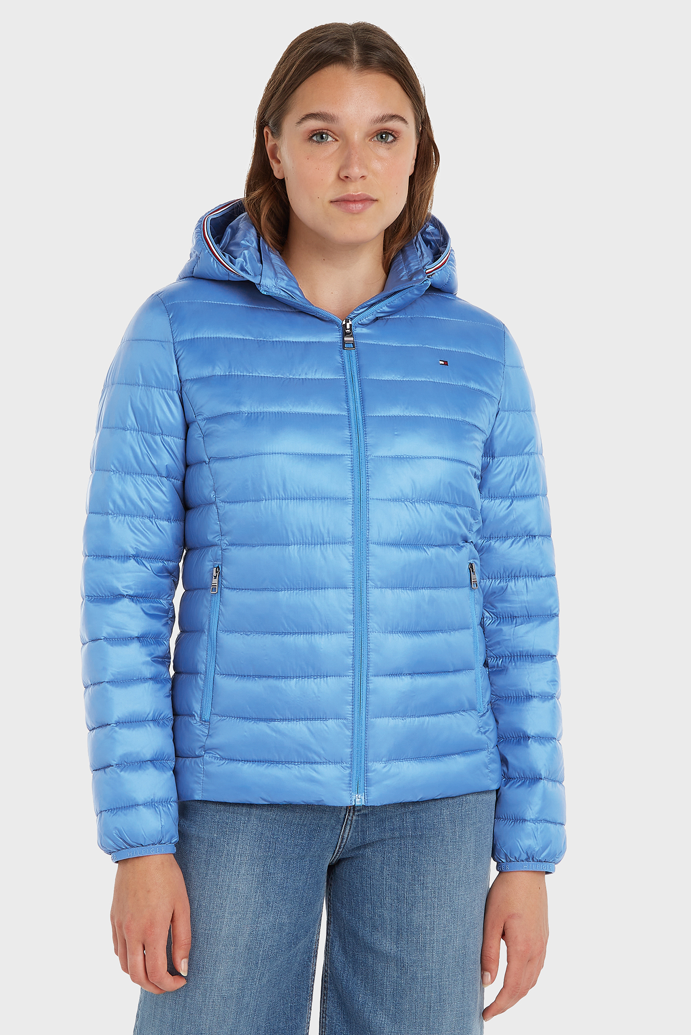 Женская голубая куртка LW PADDED GLOBAL STRIPE JACKET Голубой S Tommy Hilfiger WW0WW38927 Женская голубая куртка LW PADDED GLOBAL STRIPE JACKET Голубой S Tommy Hilfiger WW0WW38927