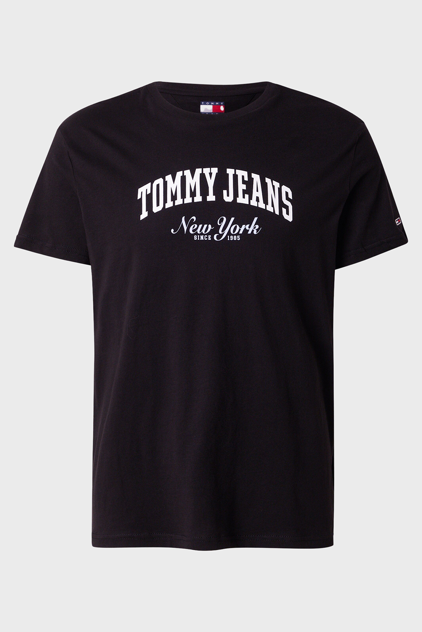 Мужская черная футболка TJM SLIM VARSITY POP TEE EXT 1