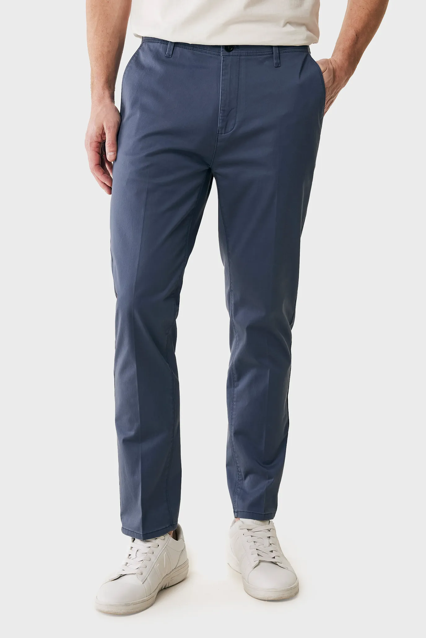 Чоловічі темно-сині брюки CRAIG Garment dye chino pants 1