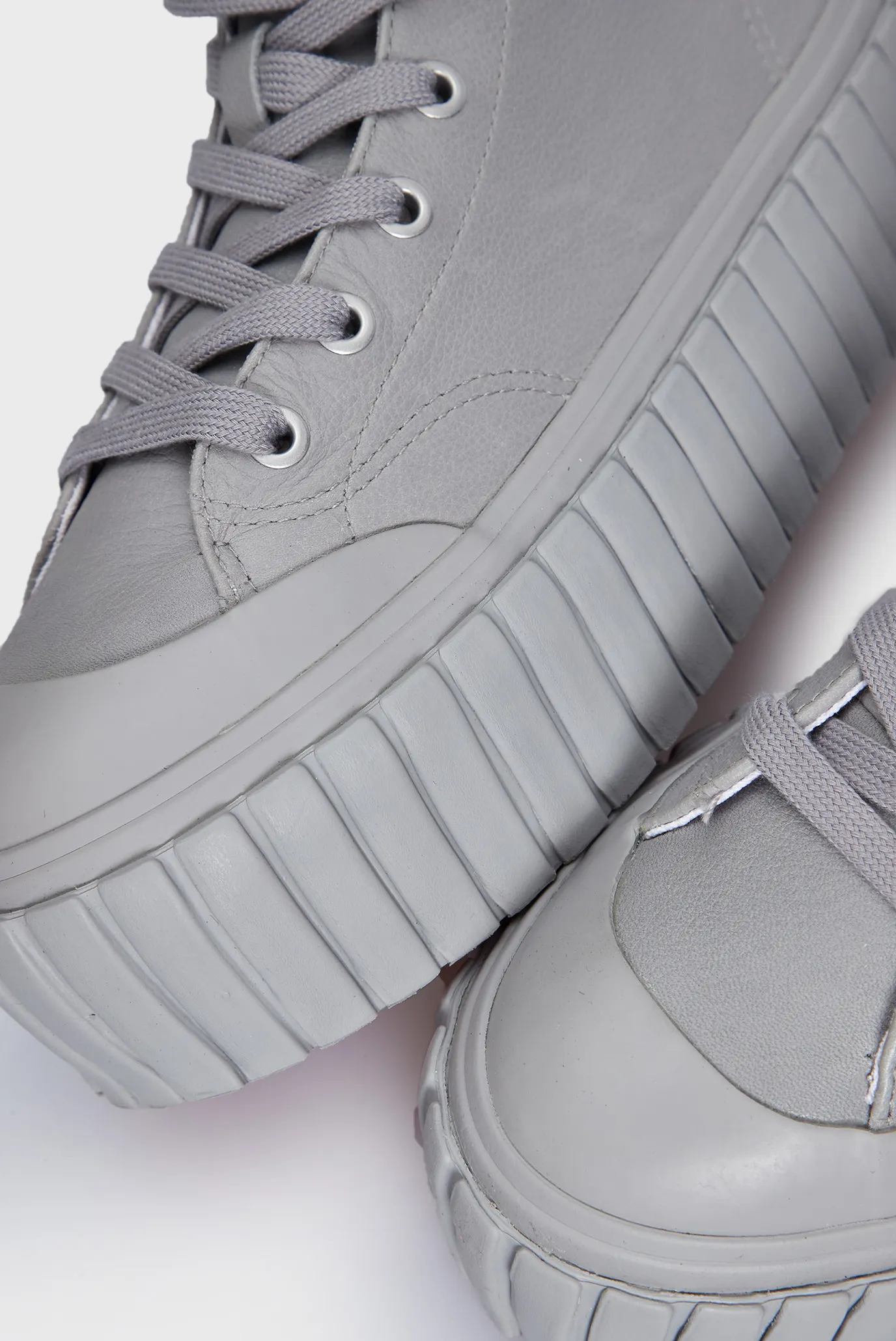 Жіночі сірі шкіряні хайтопи S-HANAMI MID 2