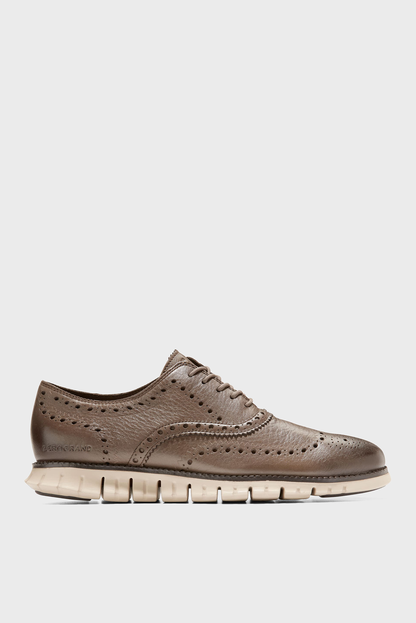 Мужские коричневые кожаные оксфорды ZERØGRAND Wingtip Oxford 1