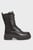 Женские черные кожаные ботинки KAFEY PFM HGH LEA