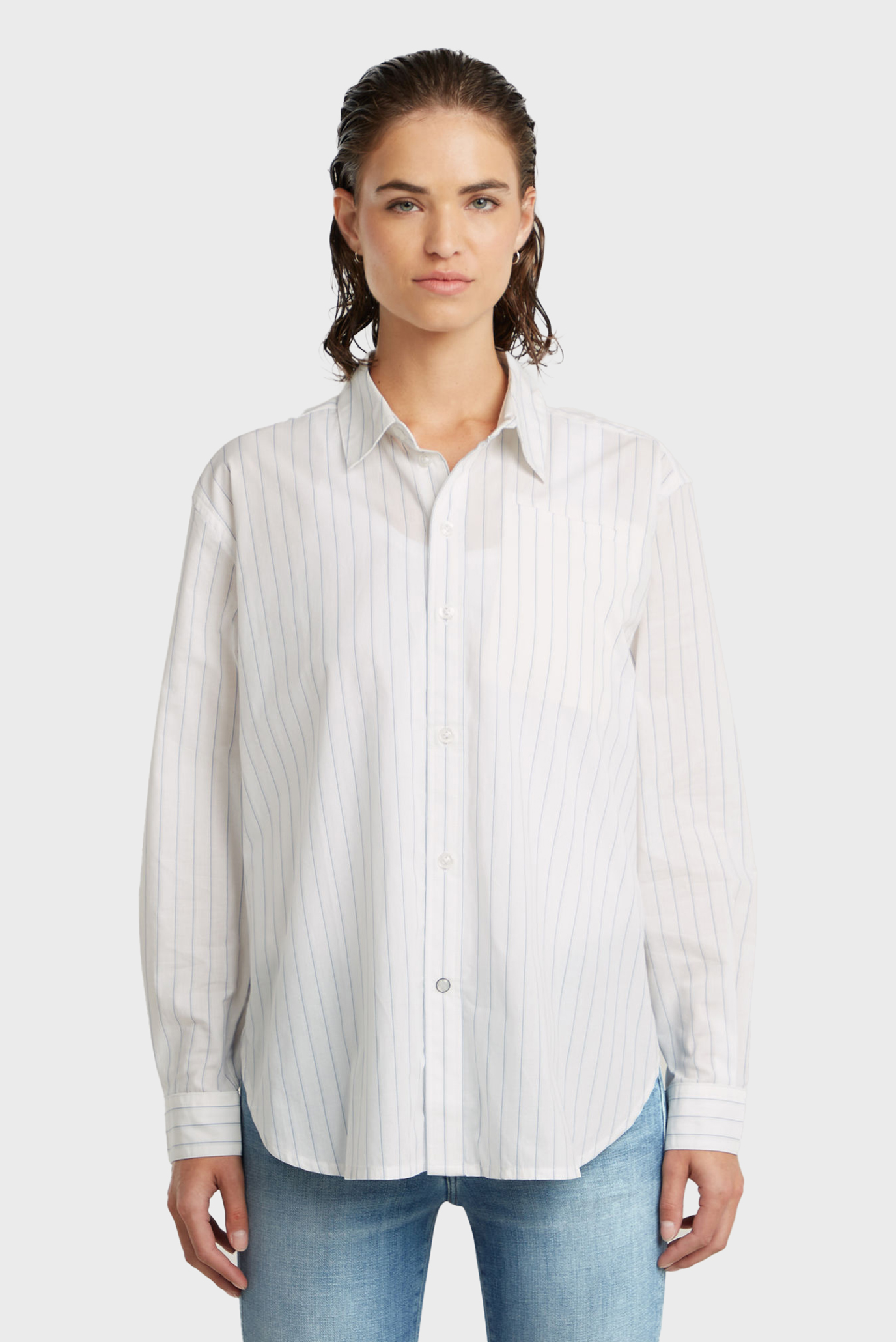 Женская белая рубашка в полоску Summer BF Белый M G-Star RAW D26133,D926 Женская белая рубашка в полоску Summer BF Белый M G-Star RAW D26133,D926