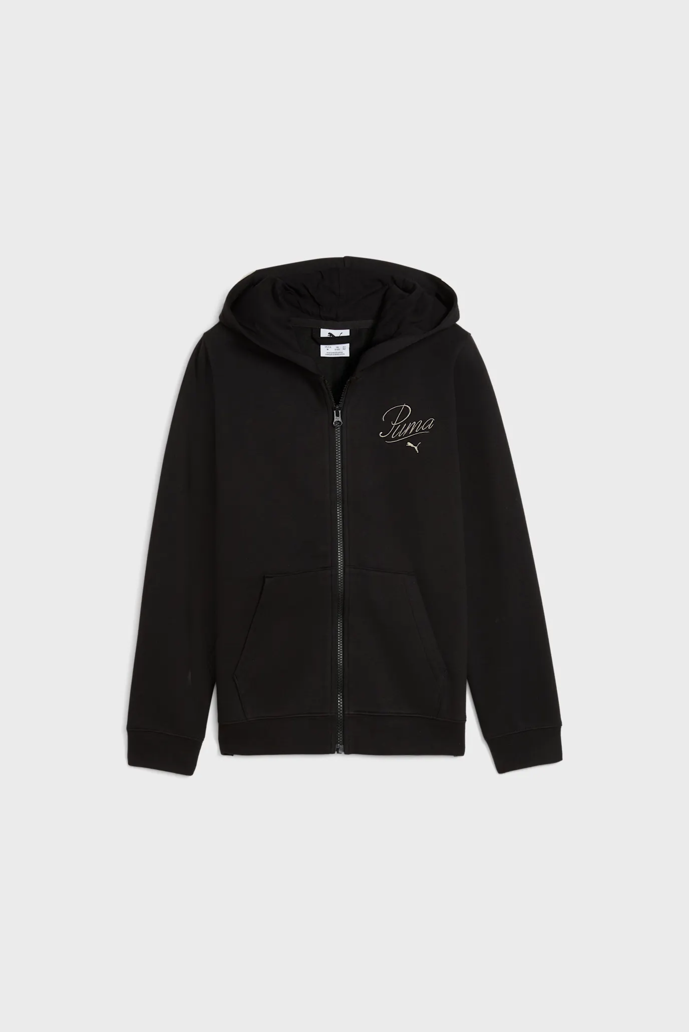 Детское черное худи Essentials Script Full-Zip Hoodie Youth 4