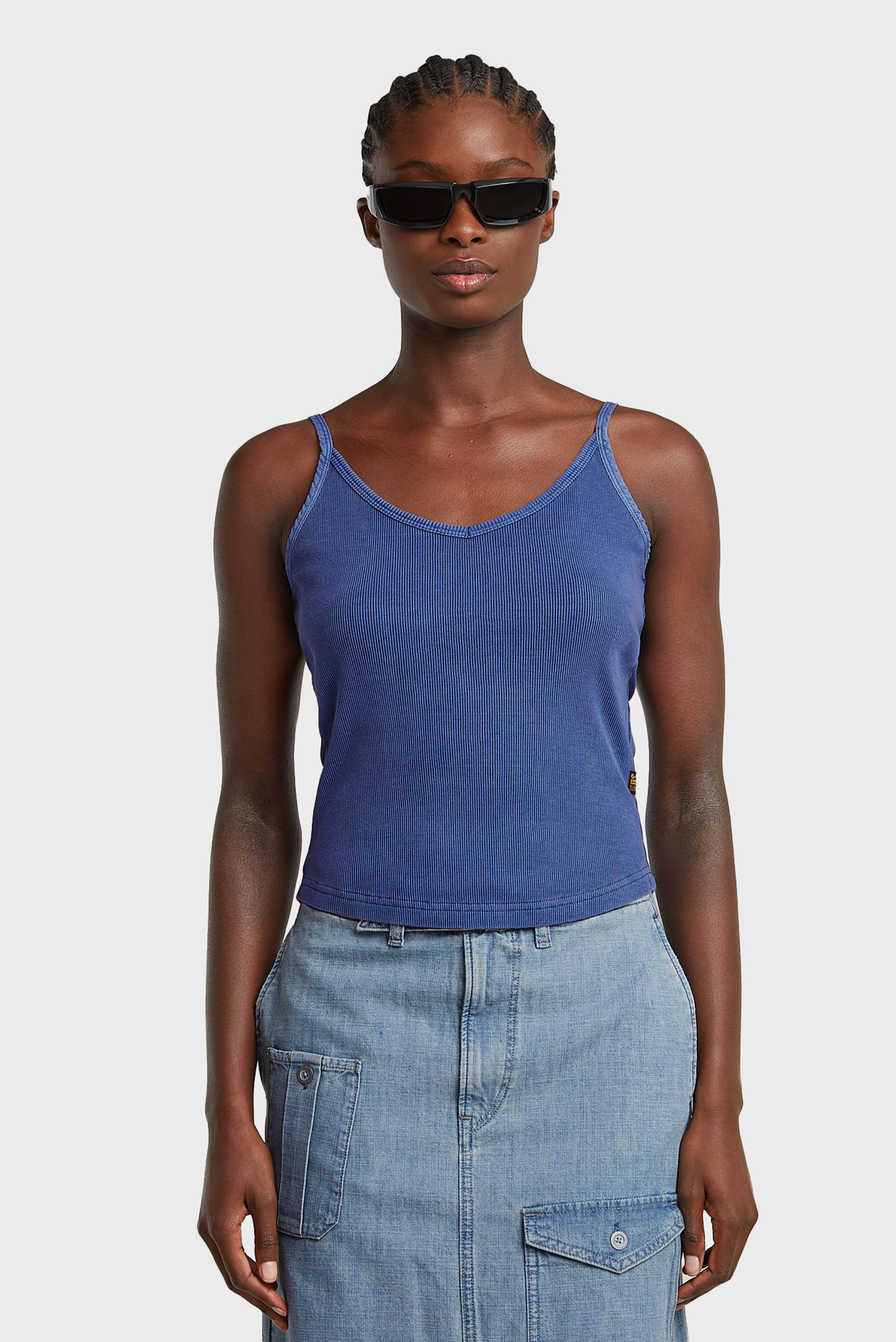Женский синий топ Spaghetti strap rib Синий S G-Star RAW D26612,D968 Женский синий топ Spaghetti strap rib Синий S G-Star RAW D26612,D968