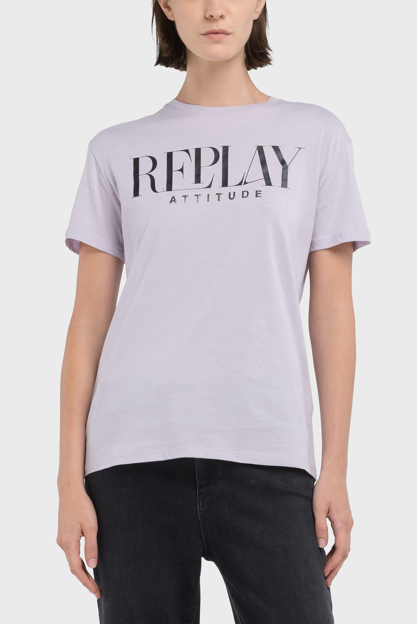 Женская сиреневая футболка Сиреневый S Replay W3566R.000.20994 Женская сиреневая футболка Сиреневый S Replay W3566R.000.20994