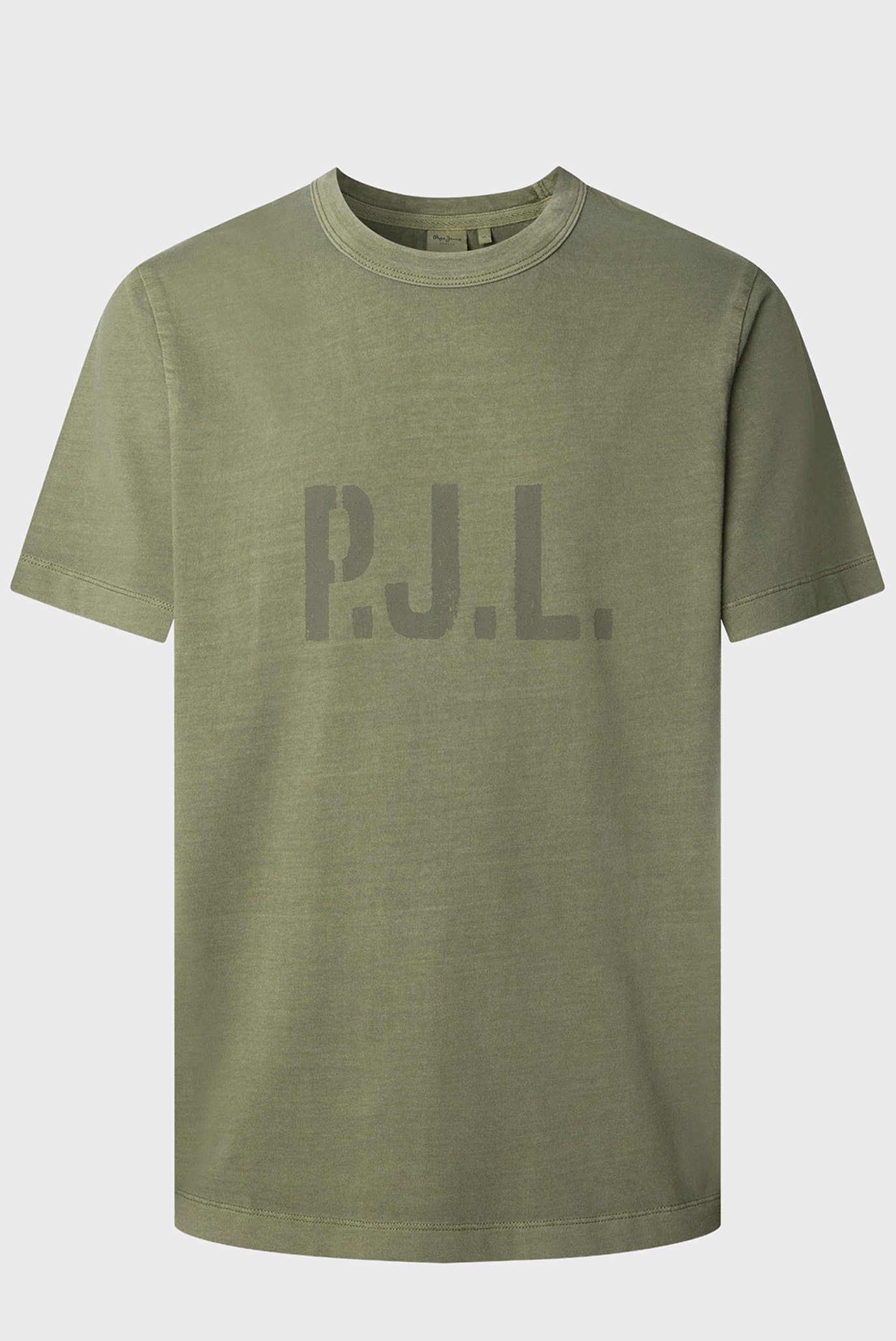 Мужская оливковая футболка THYSSEN Оливковый L Pepe Jeans PM5010092 Мужская оливковая футболка THYSSEN Оливковый L Pepe Jeans PM5010092