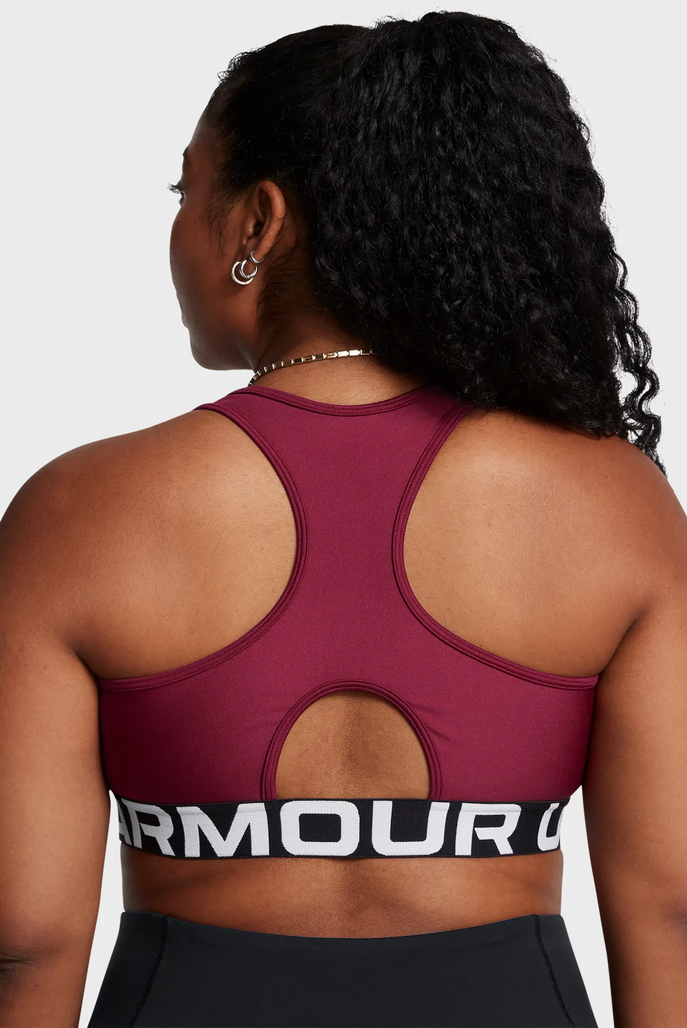 Жіночий бордовий топ UA HG Authentics Mid Branded 4