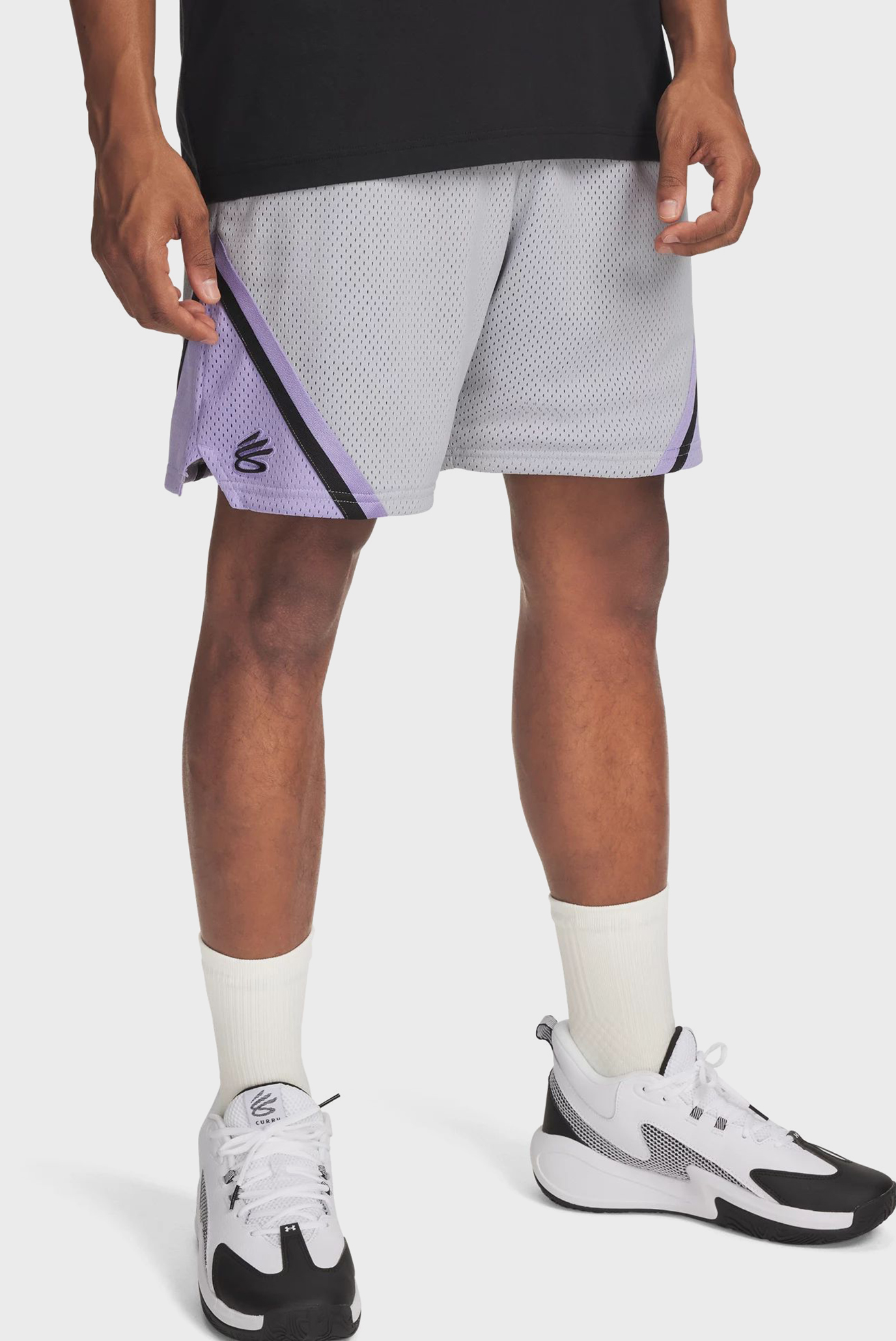 Мужские серые шорты Curry Mesh Short 4 Серый S Under Armour 1384470-011 Мужские серые шорты Curry Mesh Short 4 Серый S Under Armour 1384470-011