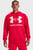Мужское красное худи UA Rival Fleece Big Logo HD