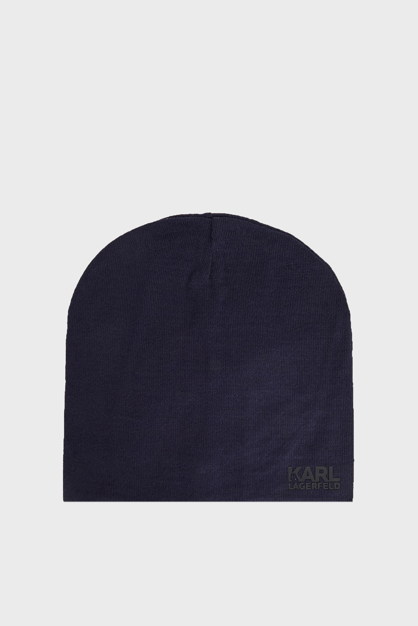 Чоловіча темно-синя вовняна шапка 1