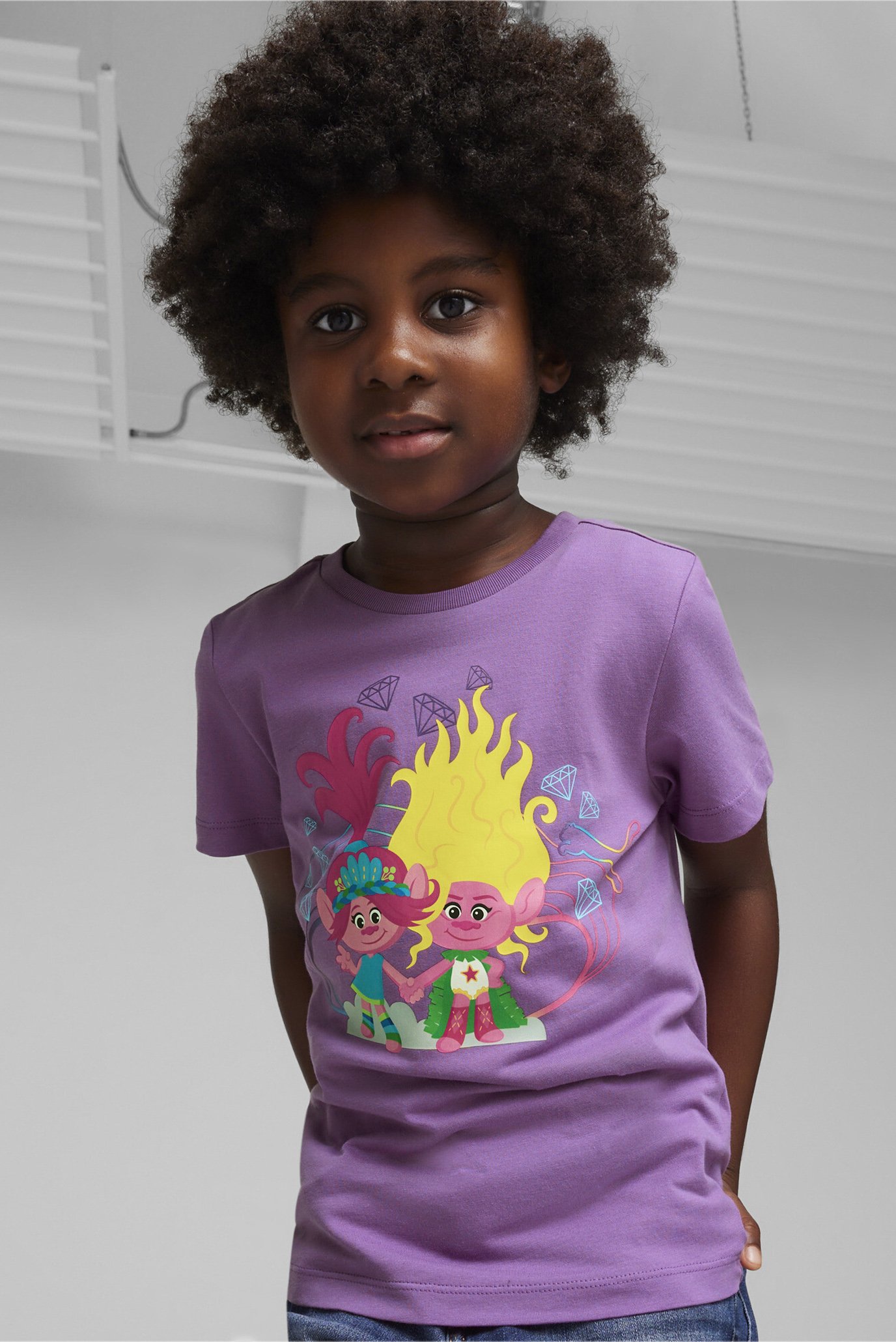 Детская фиолетовая футболка PUMA x TROLLS Kids' Tee 1