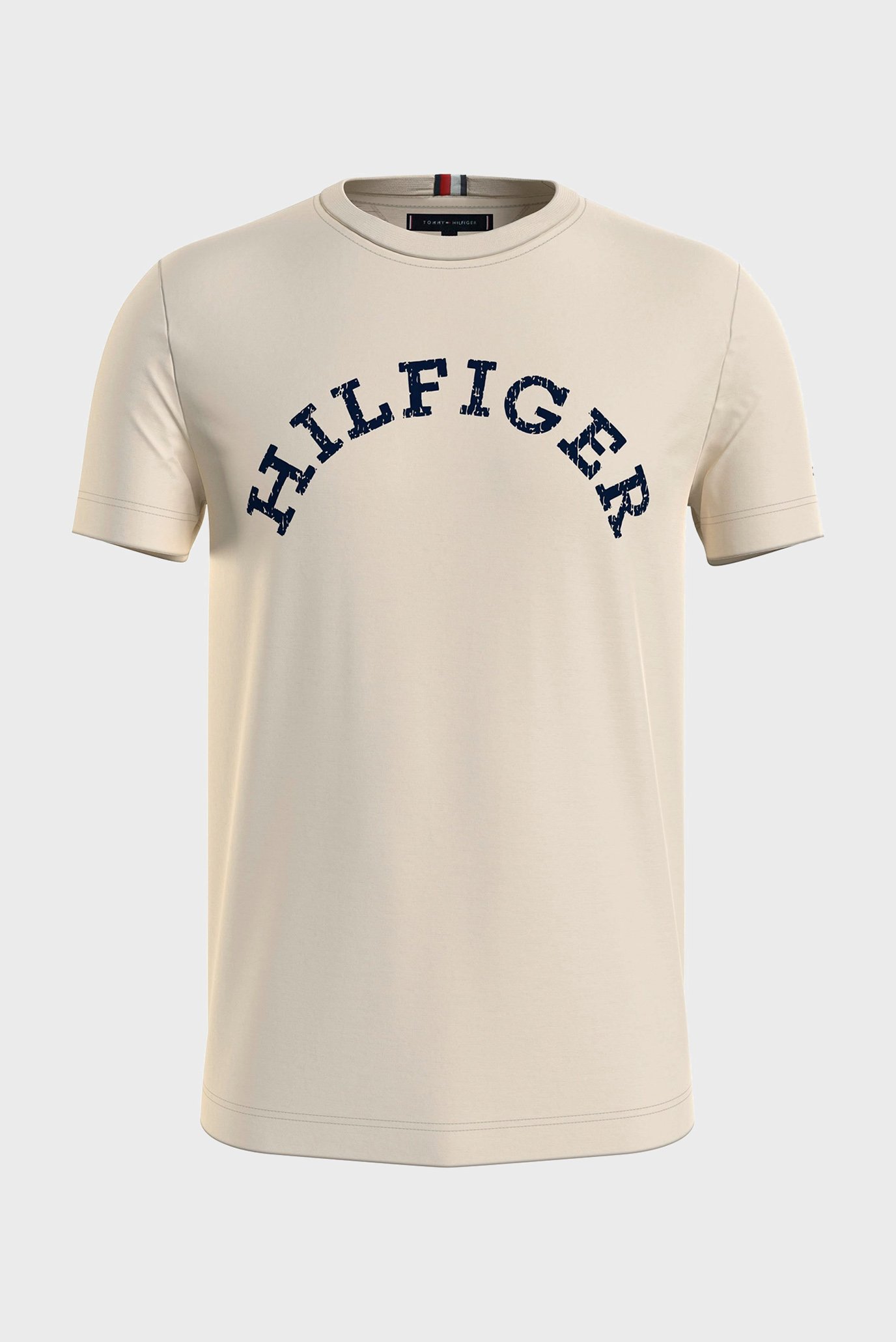 Чоловіча бежева футболка HILFIGER ARCHED TEE 1