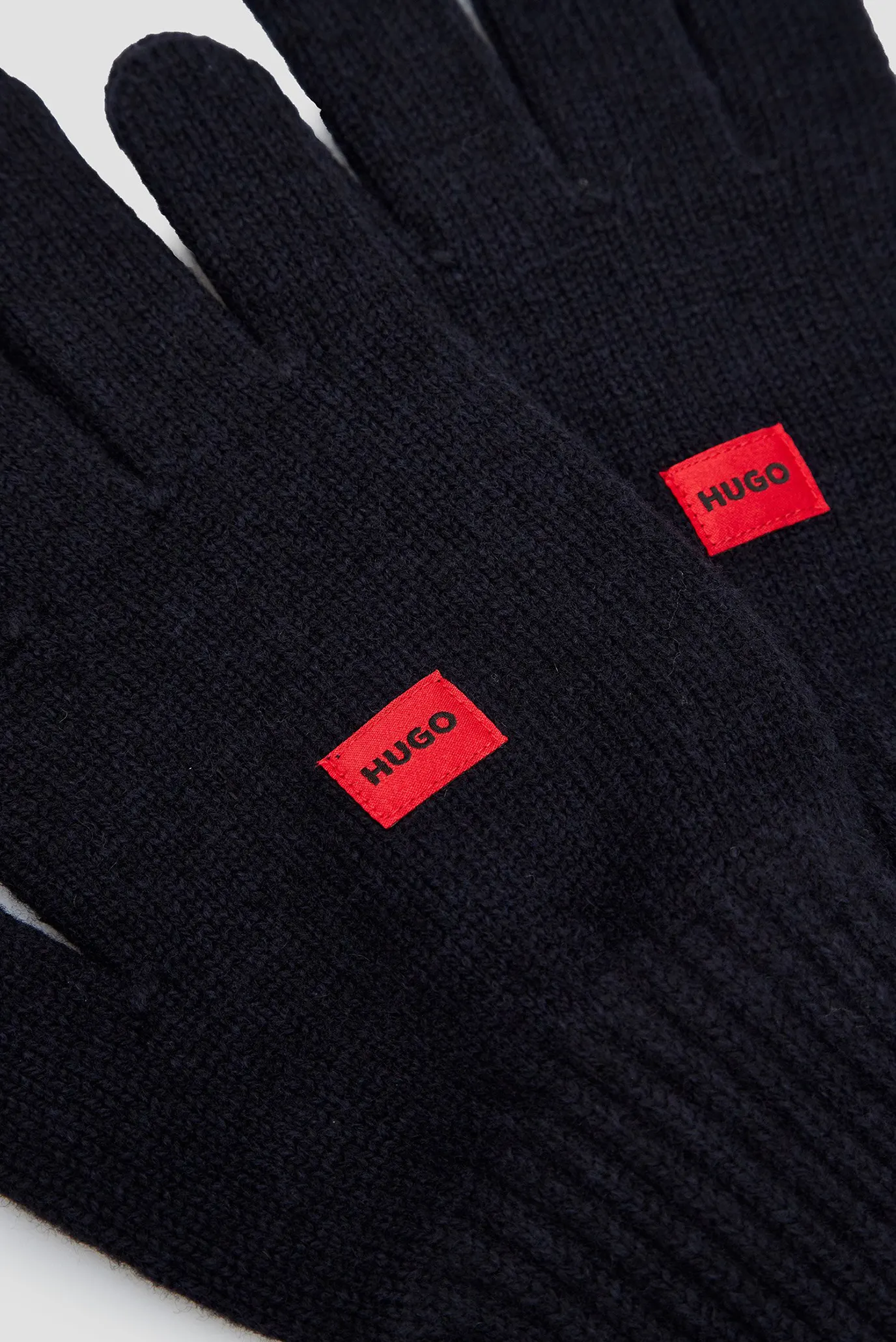 Мужские темно-синие шерстяные перчатки 2