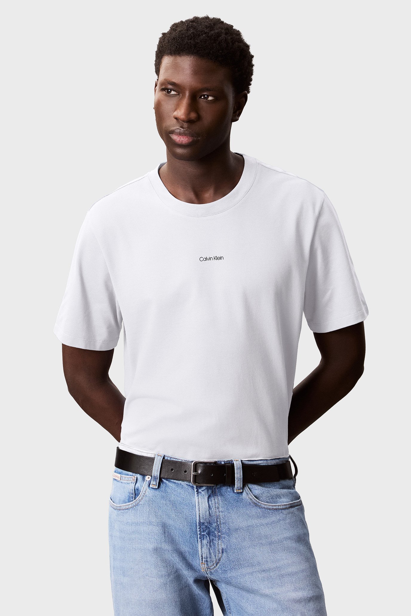 Мужская белая футболка PIQUE NANO Белый XXL Calvin Klein LV04LC241G Мужская белая футболка PIQUE NANO Белый XXL Calvin Klein LV04LC241G