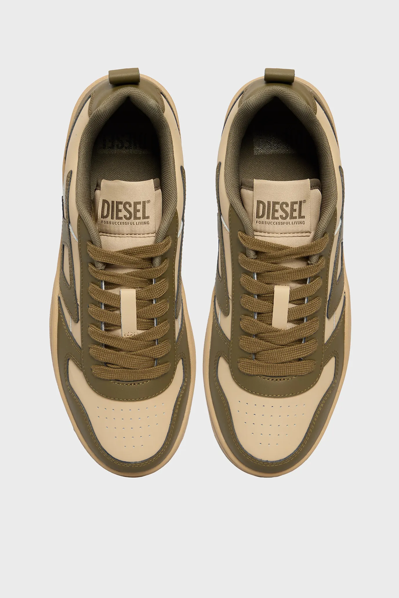 Чоловічі бежеві шкіряні снікерси UKIYO 4