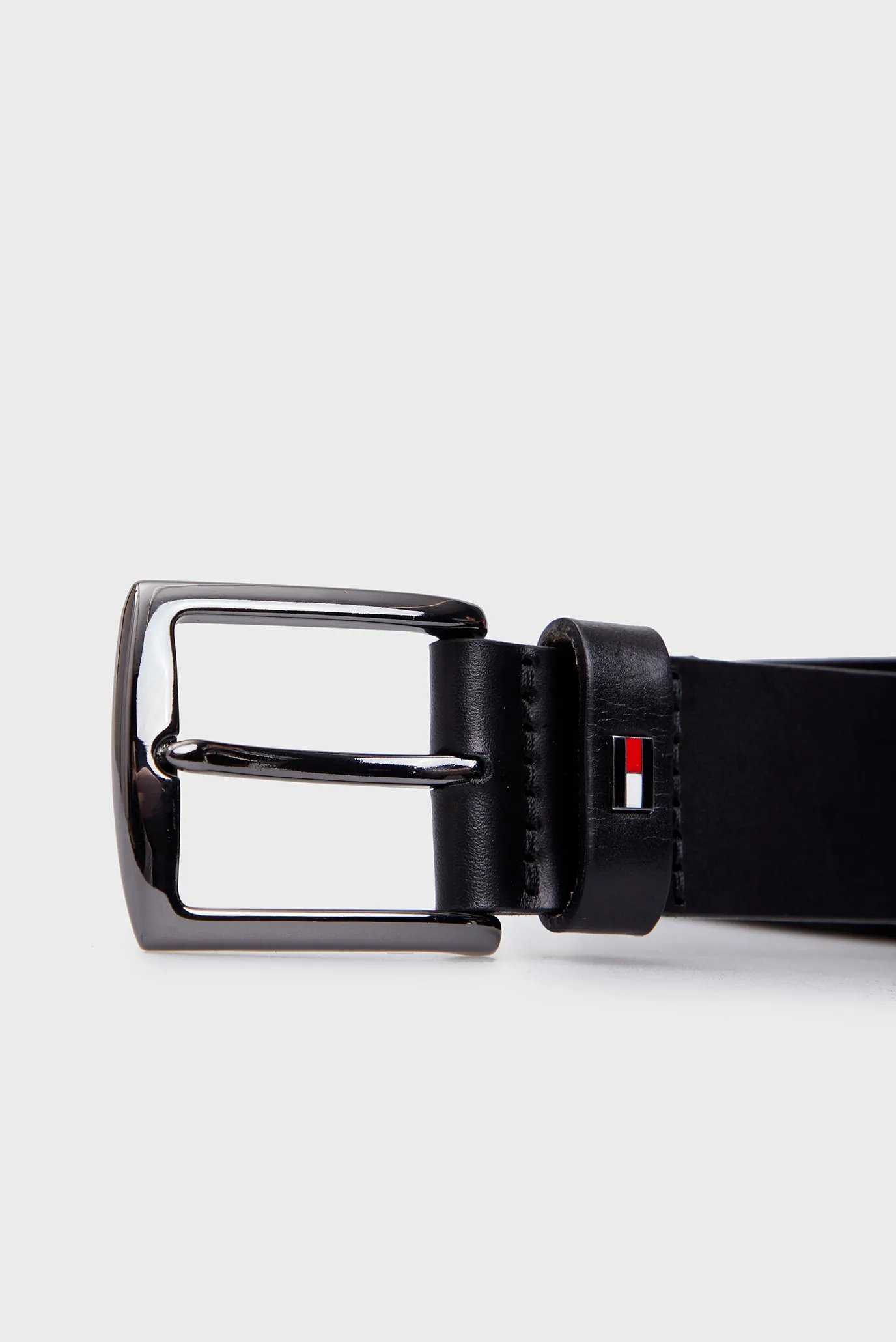 Мужской черный кожаный ремень 3