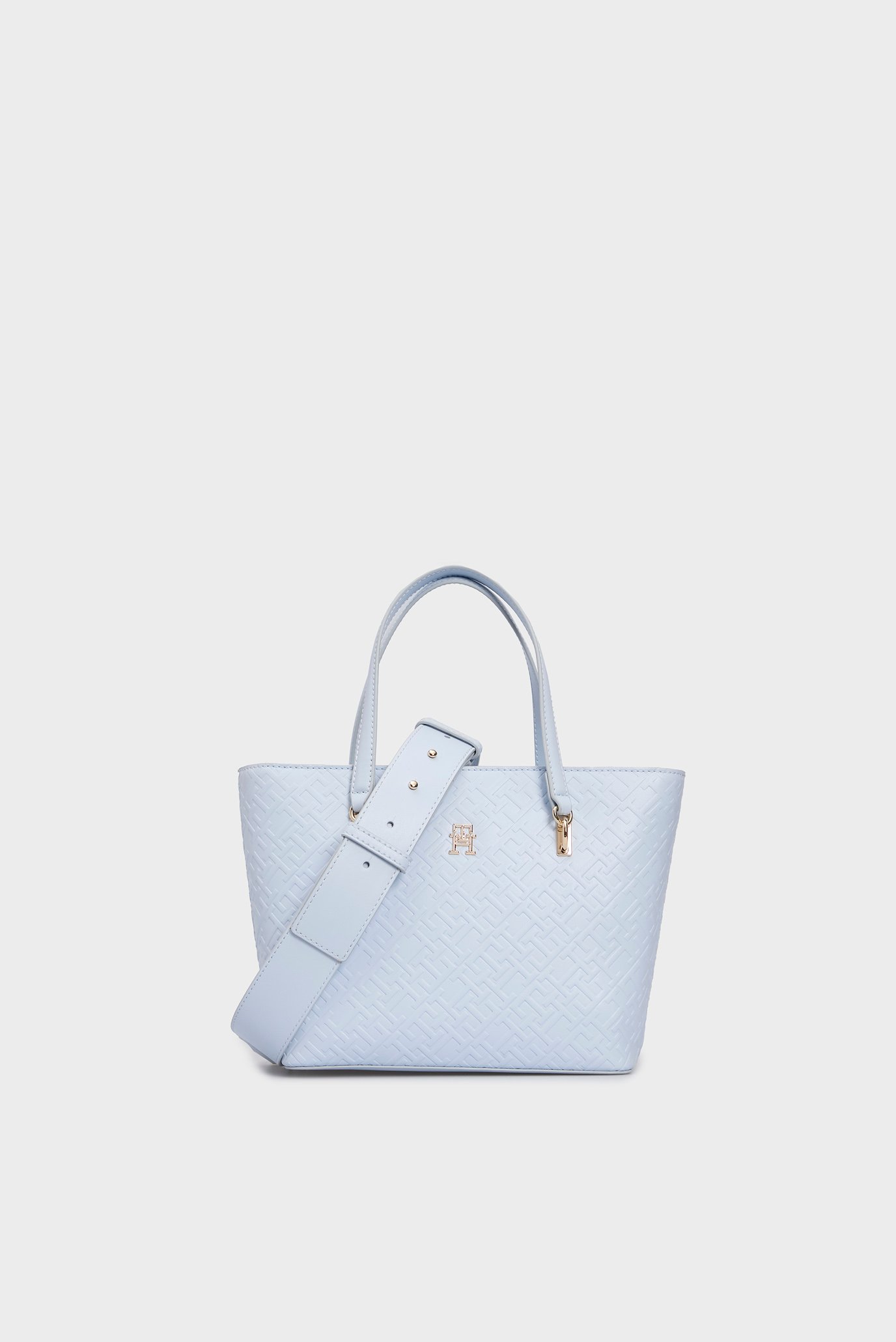 Жіноча блакитна сумка TH REFINED MINI TOTE MONO 1