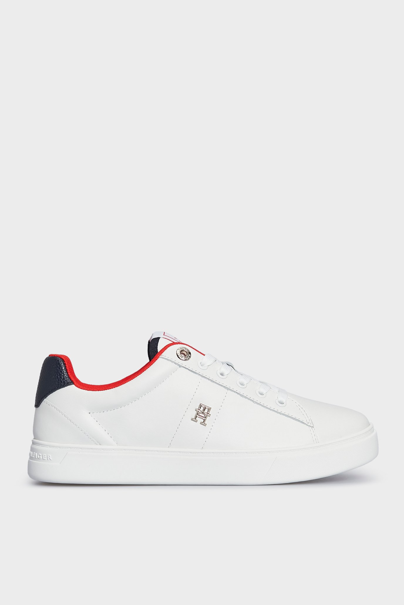 Женские белые кожаные сникерcы ESSENTIAL ELEVATED COURT SNEAKER 1